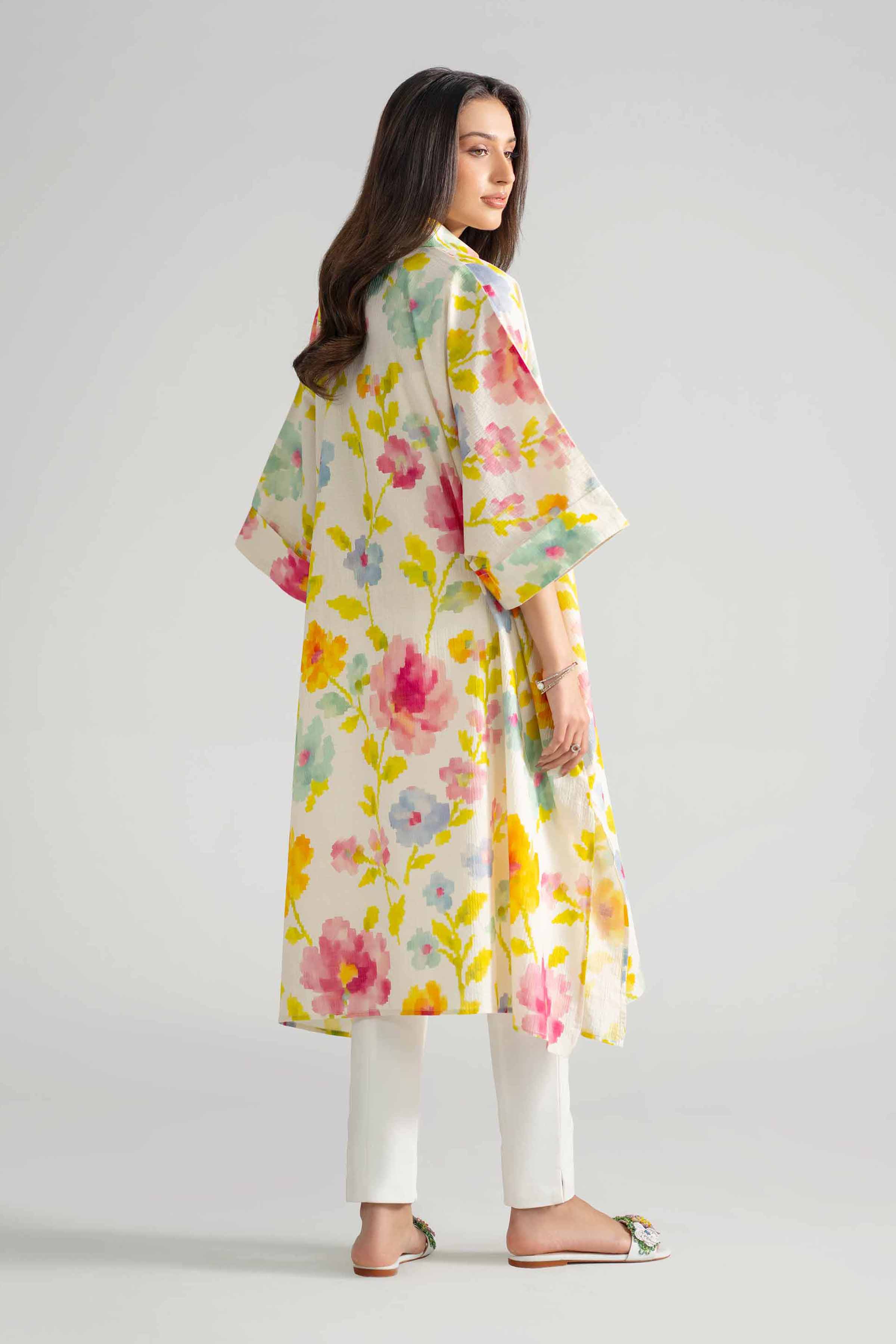 Nishat UK - Multi Printed Seer Sucker 1-piece ready to wear dress