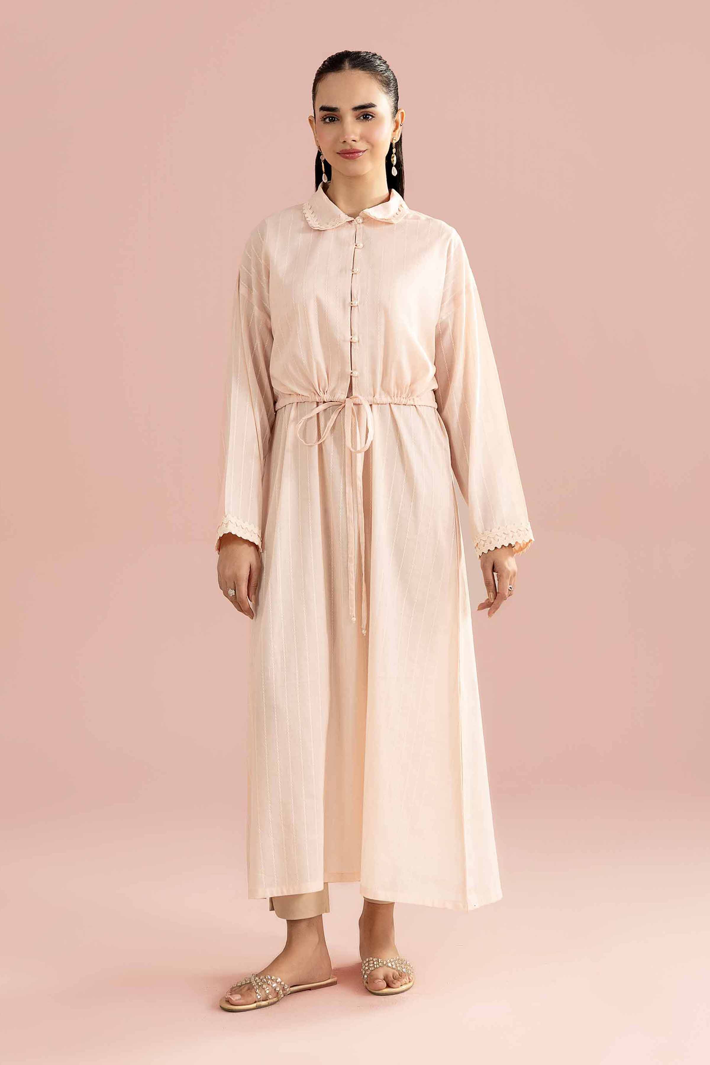 NishatUK - Pink Solids Leno Kara 2-piece ready to wear Dress