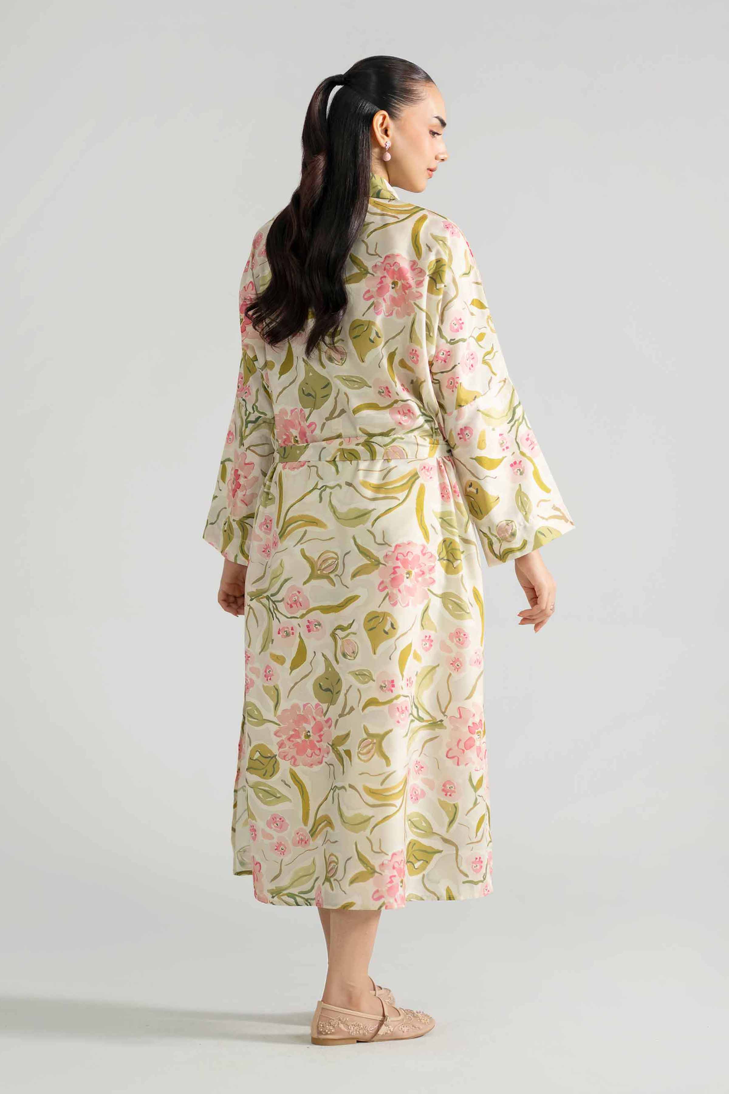 Nishat UK - Green Printed Silk 1-piece ready to wear Shirt
