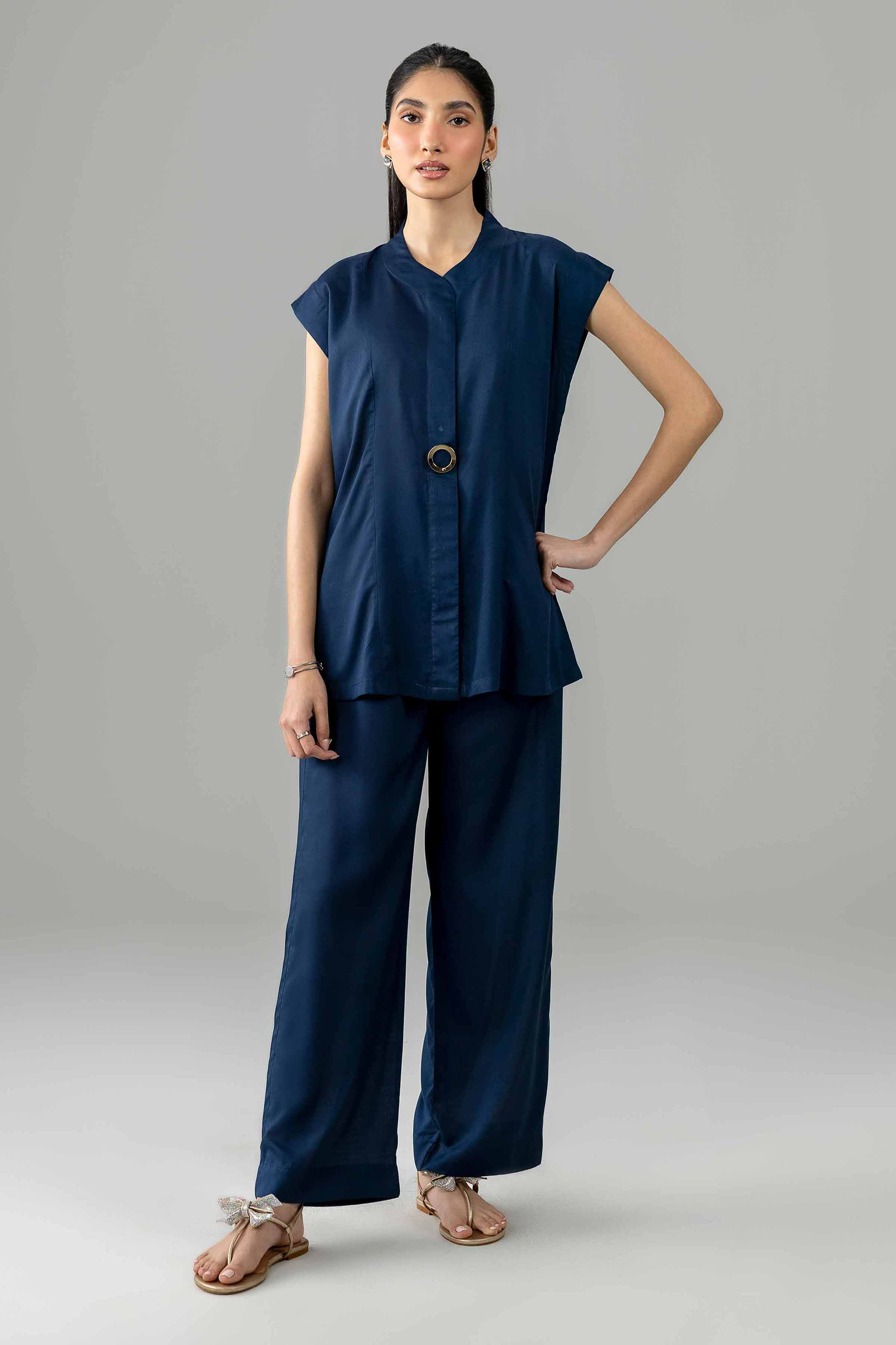Nishat UK - Blue Solids Modal 2 Pieces ready to wear Dress