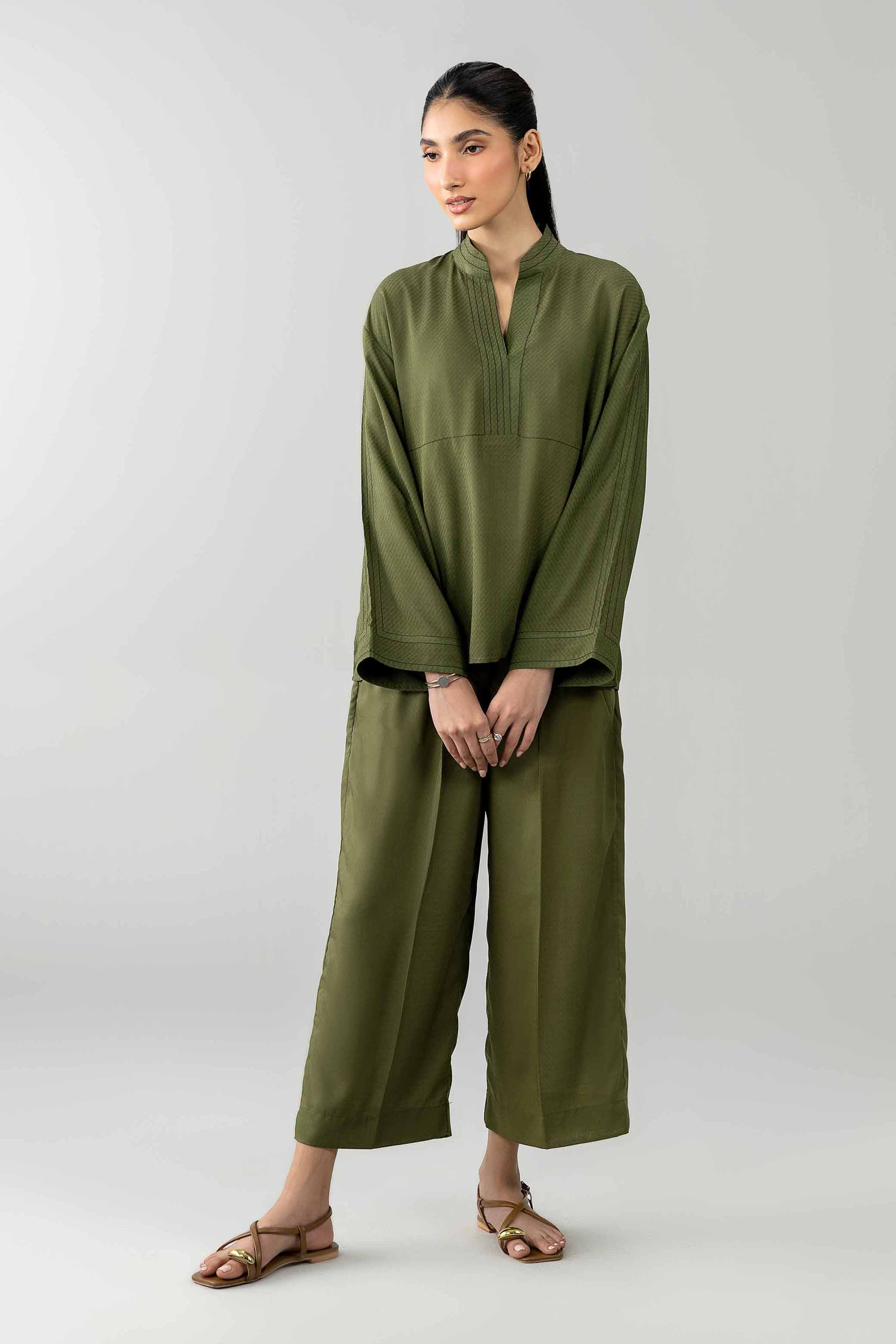 Nishat UK - Green Solids Modal 2-piece ready to wear Dress