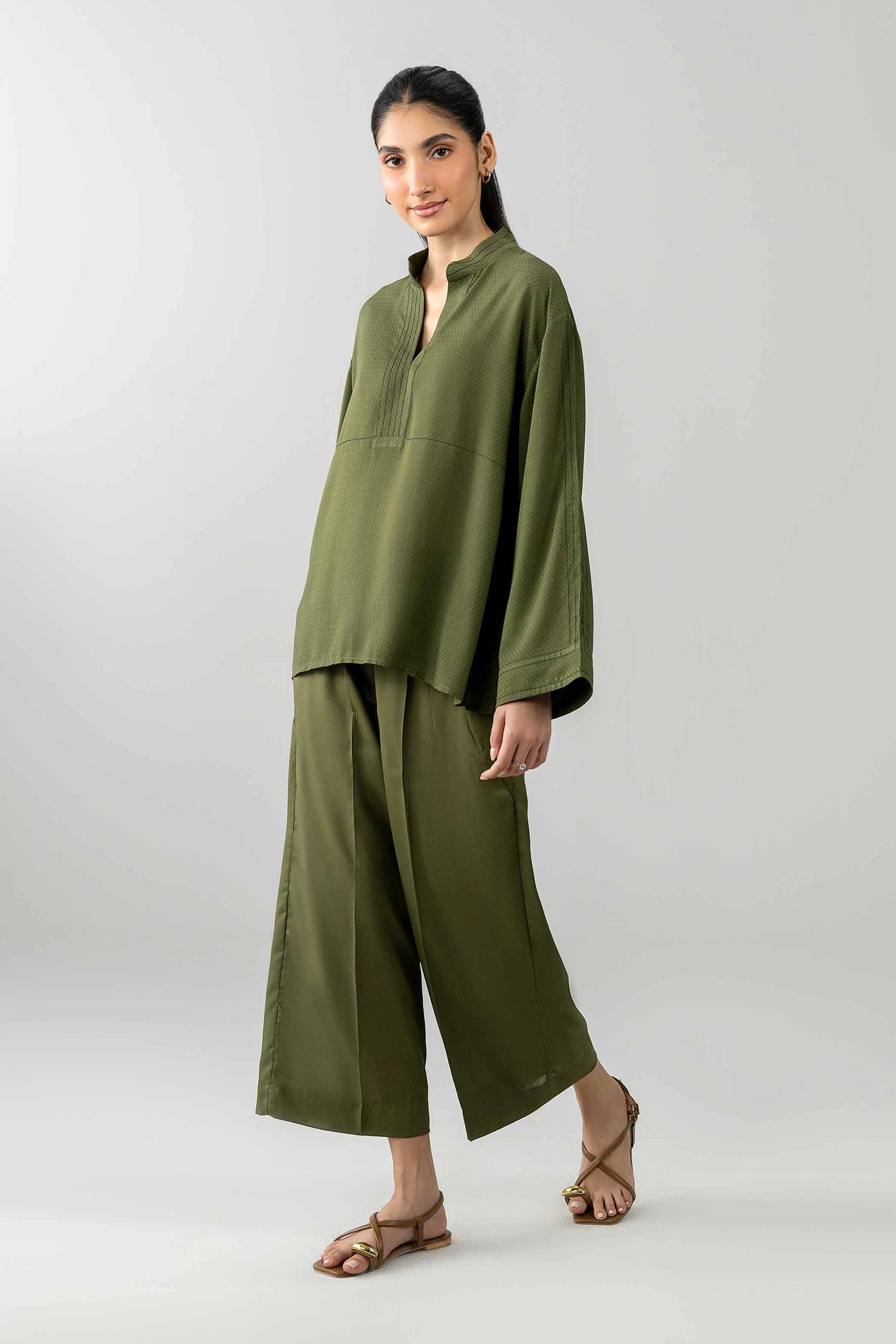 Nishat UK - Green Solids Modal 2-piece ready to wear Dress