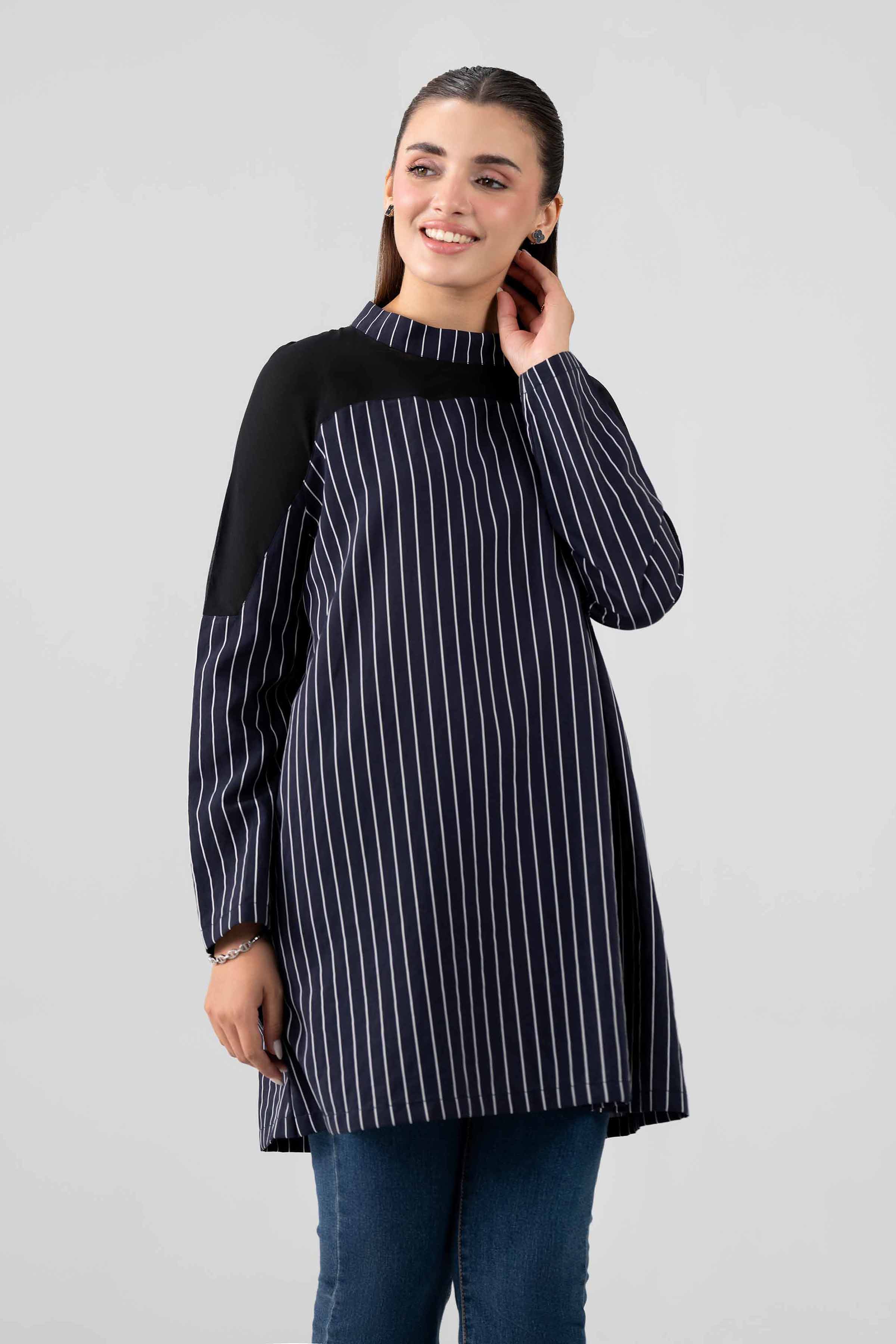 Nishat UK - Blue Printed Cotton 1 Piece ready to wear tunic