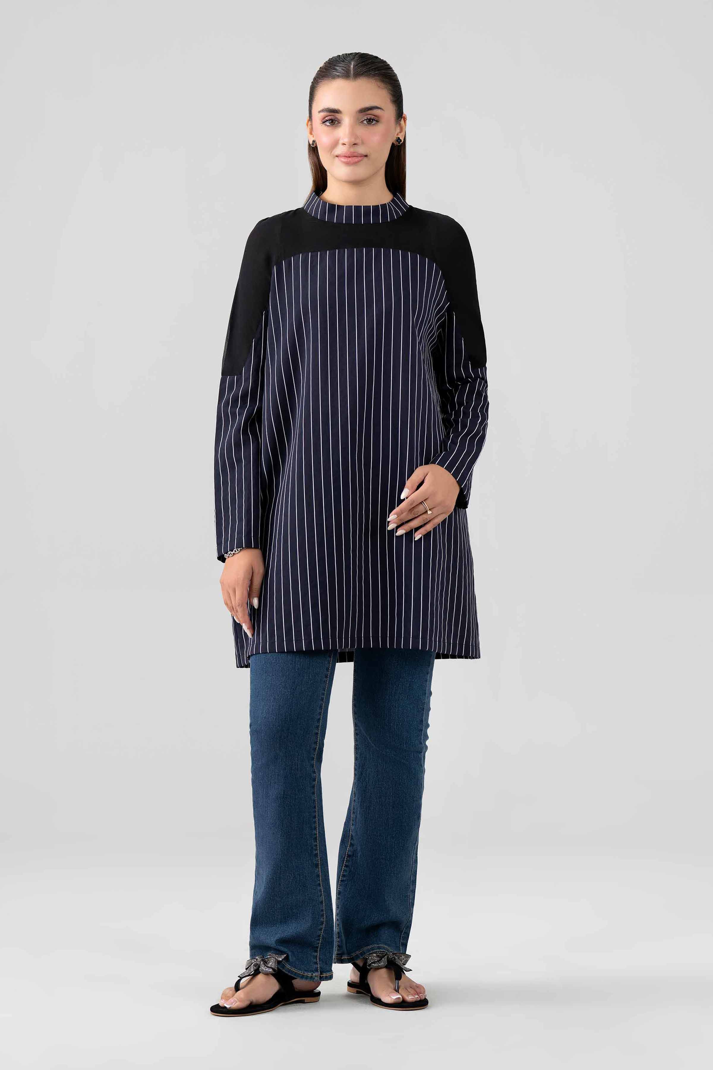 Nishat UK - Blue Printed Cotton 1 Piece ready to wear tunic