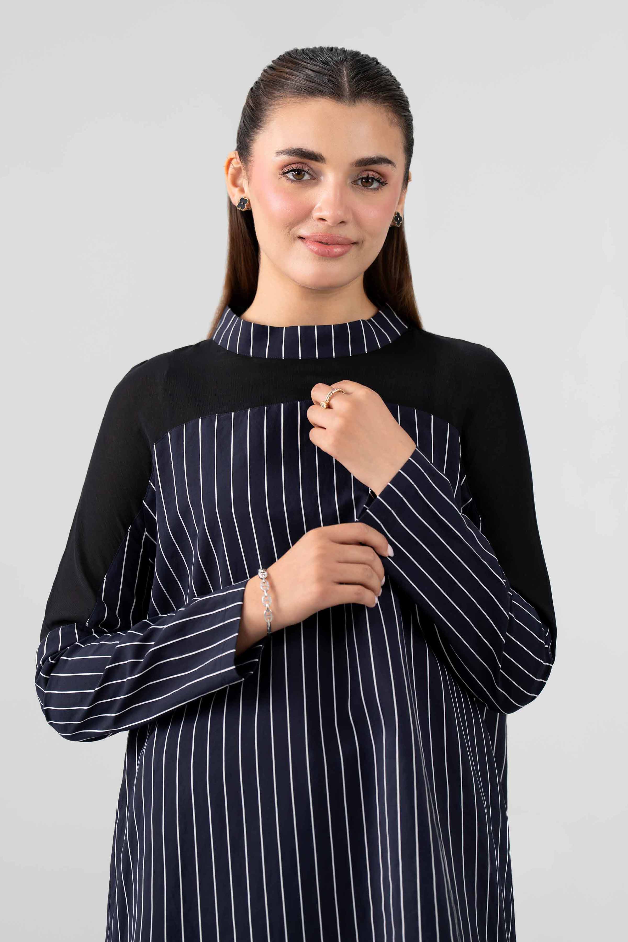 Nishat UK - Blue Printed Cotton 1 Piece ready to wear tunic
