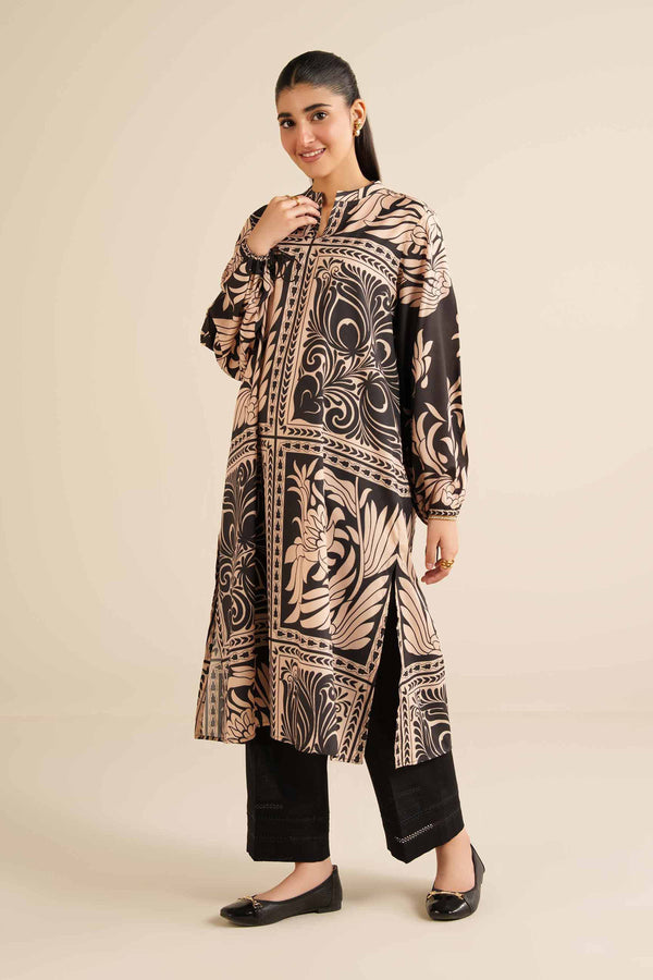 NishatUK - Black  Silk 1-piece ready to wear Tunic