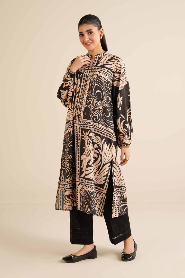 NishatUK - Black  Silk 1-piece ready to wear Tunic