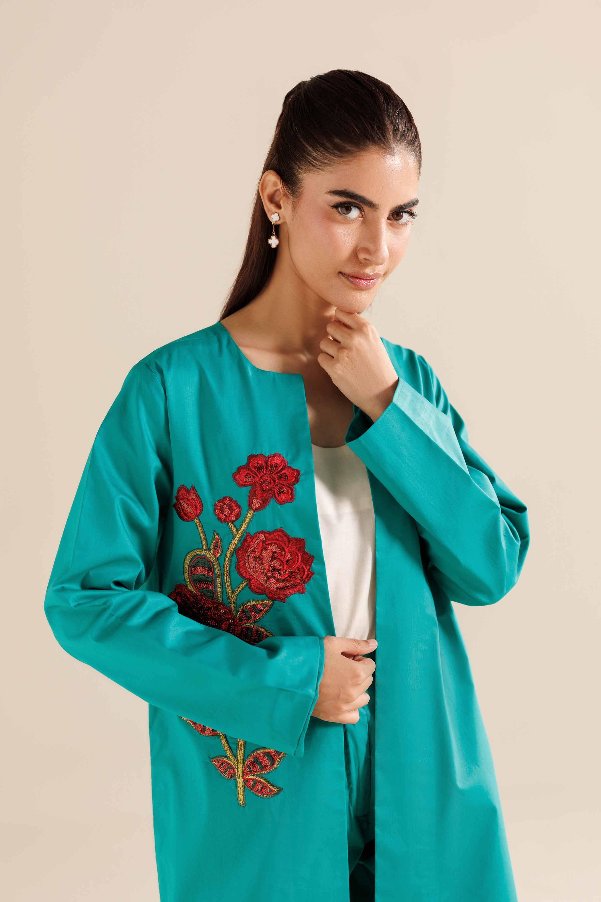 NishatUK - Green  Silk 2-piece ready to wear Dress