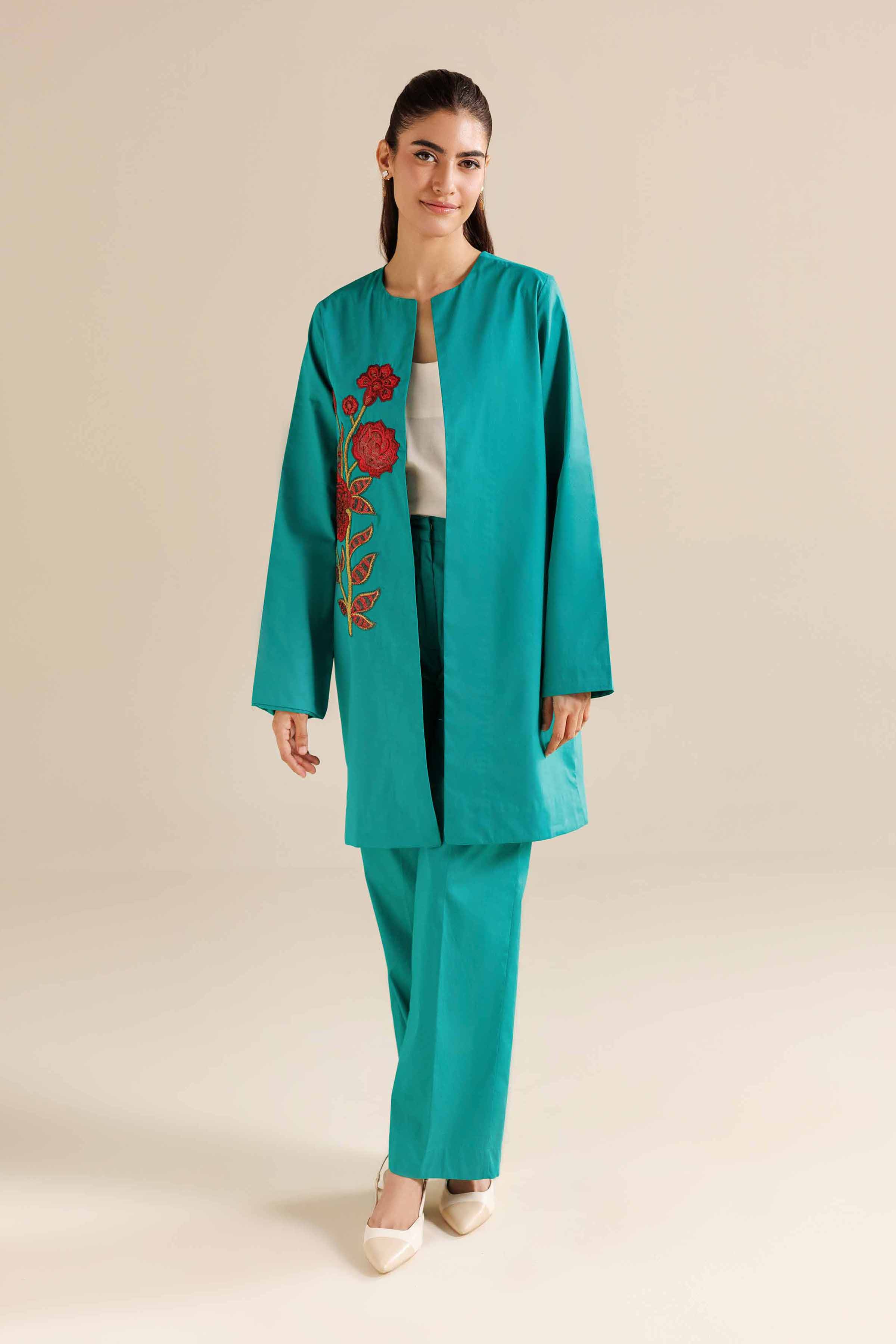 NishatUK - Green  Silk 2-piece ready to wear Dress