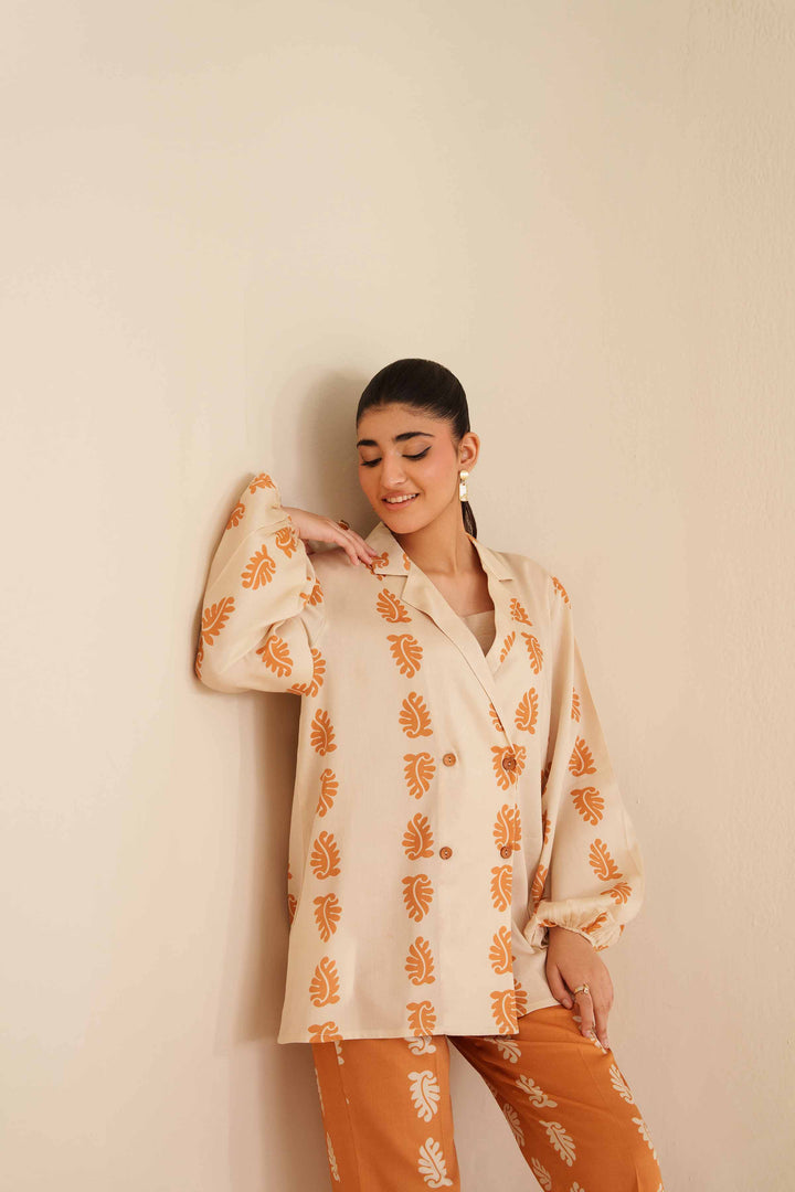 NishatUK - Ivory  Sateen 2-piece ready to wear Dress