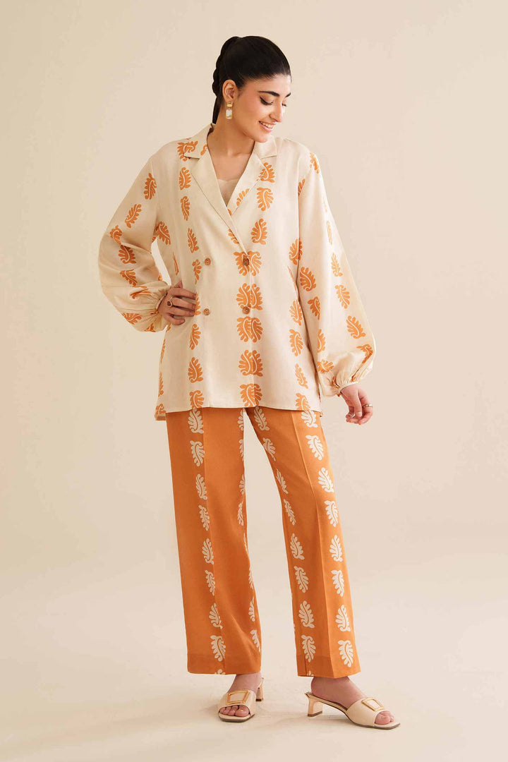 NishatUK - Ivory  Sateen 2-piece ready to wear Dress