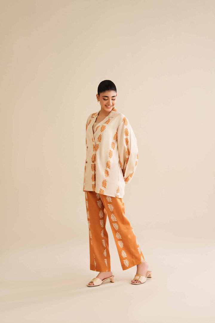 NishatUK - Ivory  Sateen 2-piece ready to wear Dress