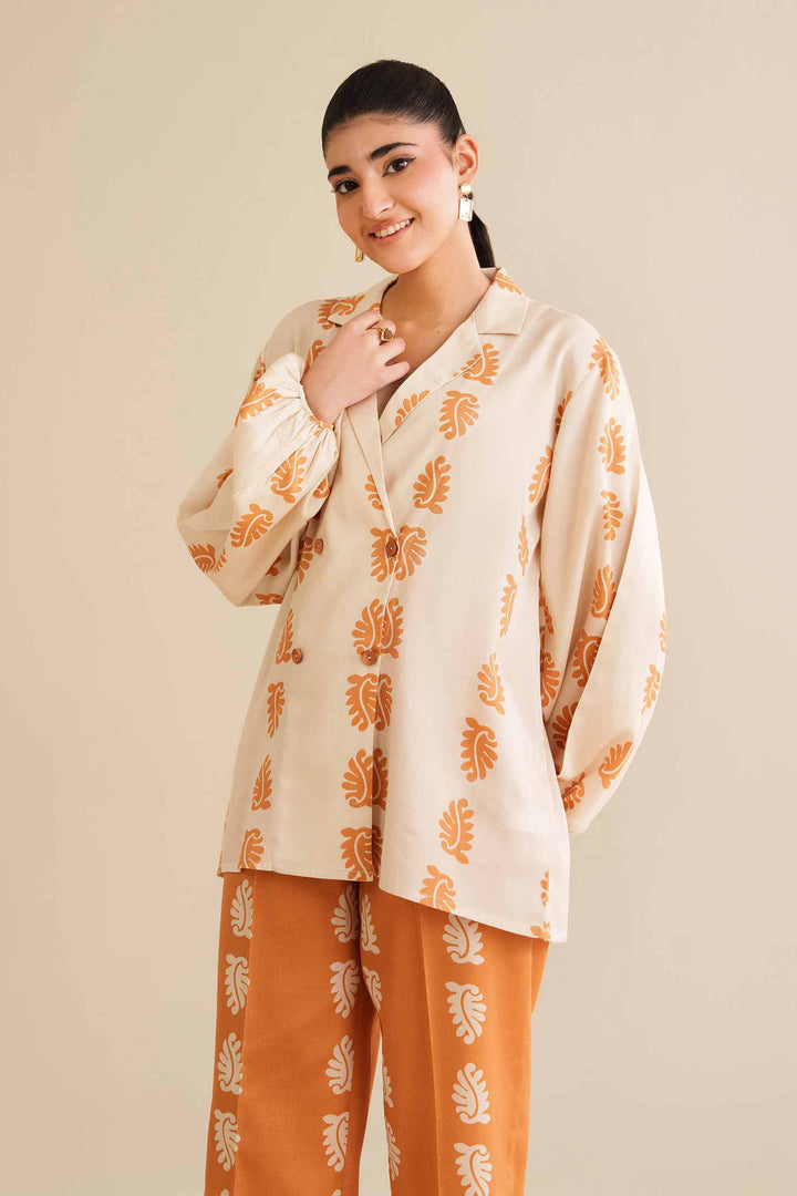 NishatUK - Ivory  Sateen 2-piece ready to wear Dress