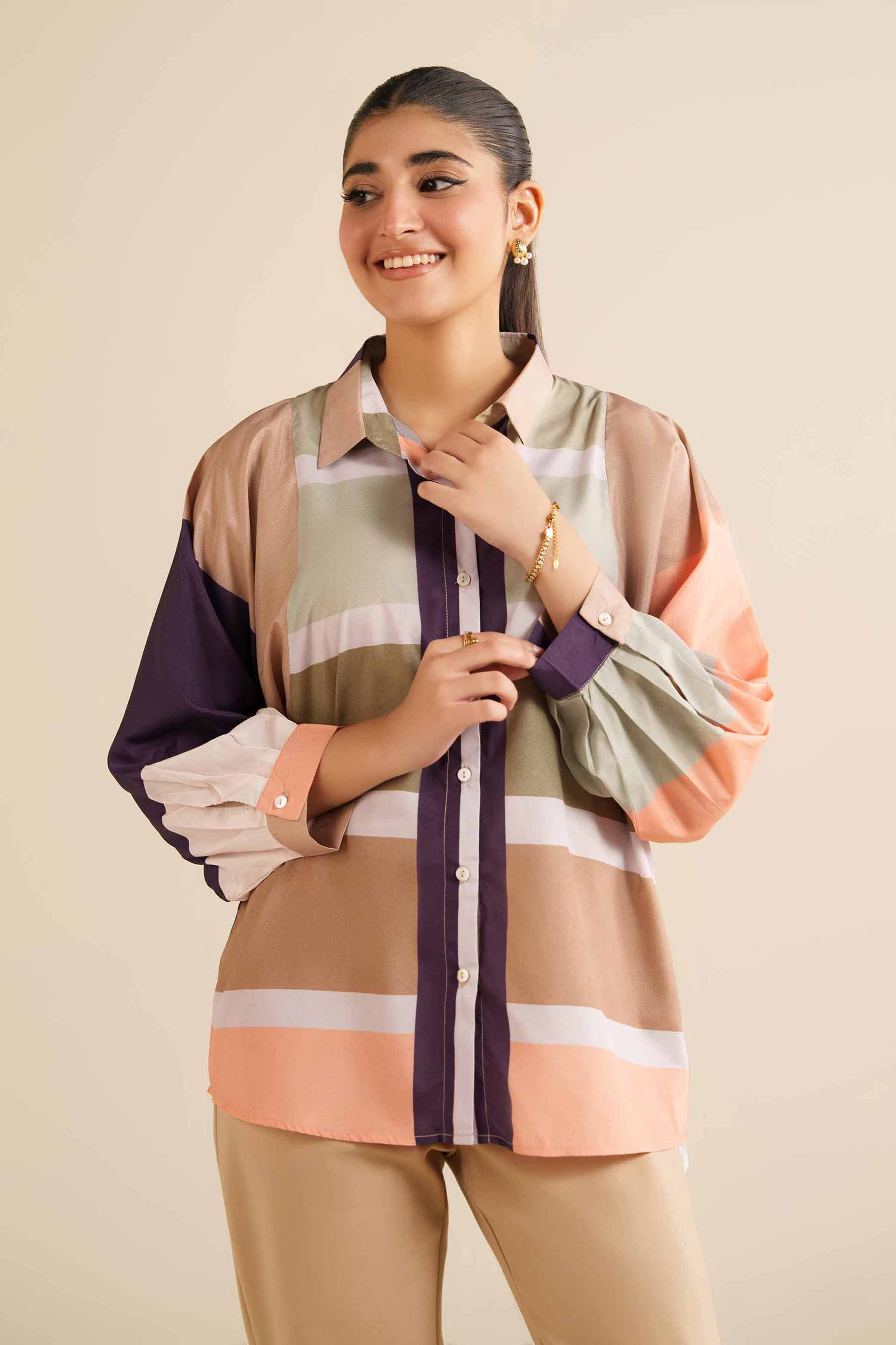 NishatUK - Multi  Silk 1-piece ready to wear Tunic