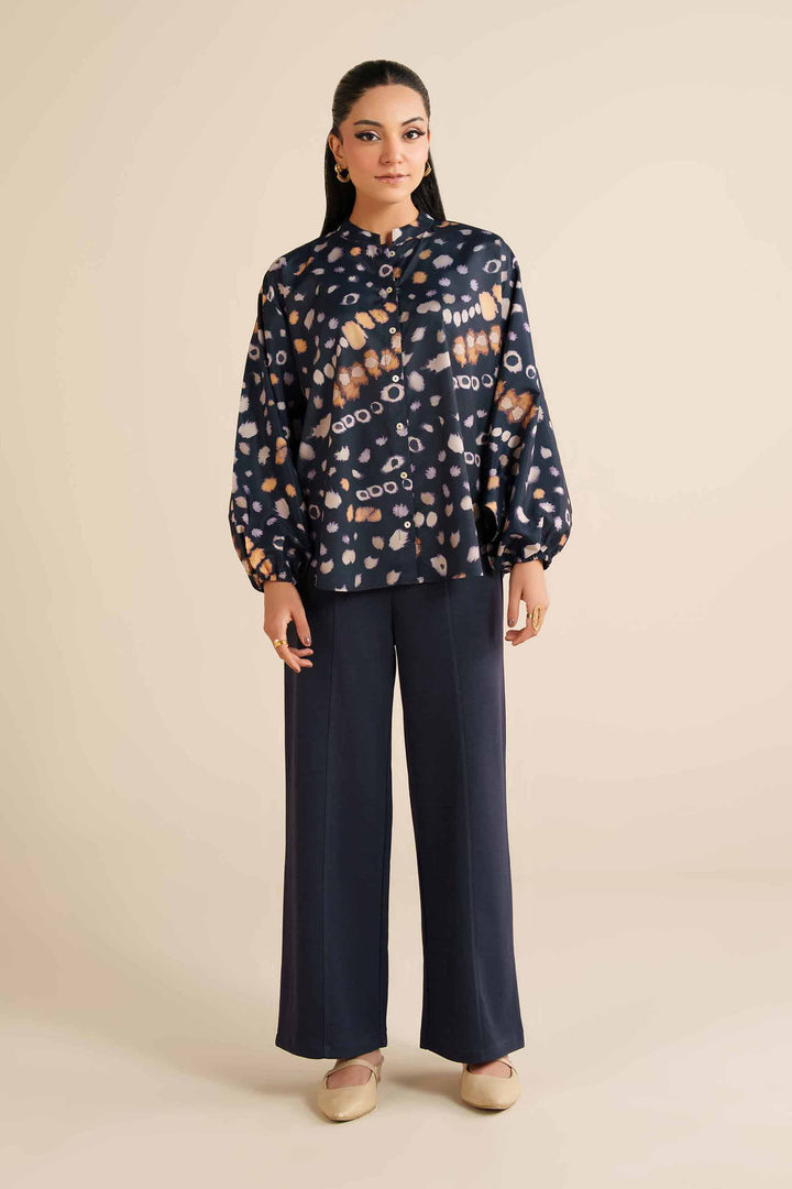 NishatUK - Blue  Silk 1-piece ready to wear Tunic