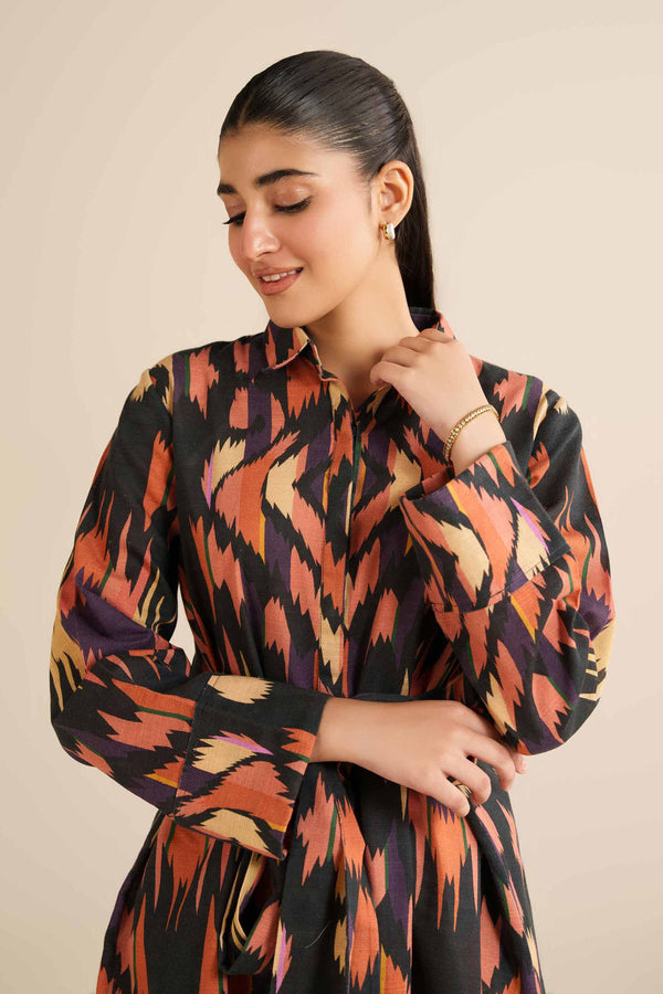 NishatUK - Black  Khaddar 1-piece ready to wear Long Dress