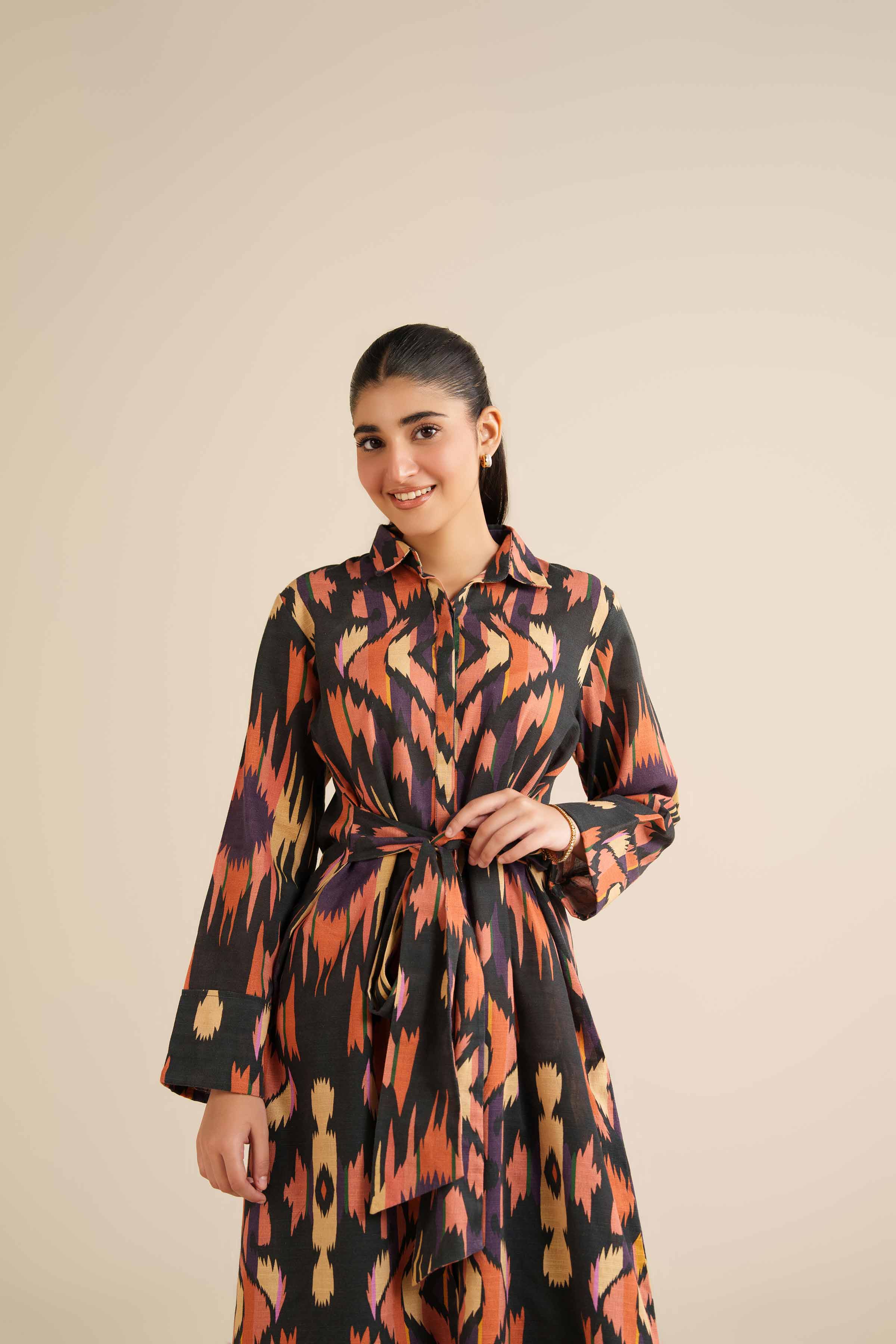 NishatUK - Black  Khaddar 1-piece ready to wear Long Dress