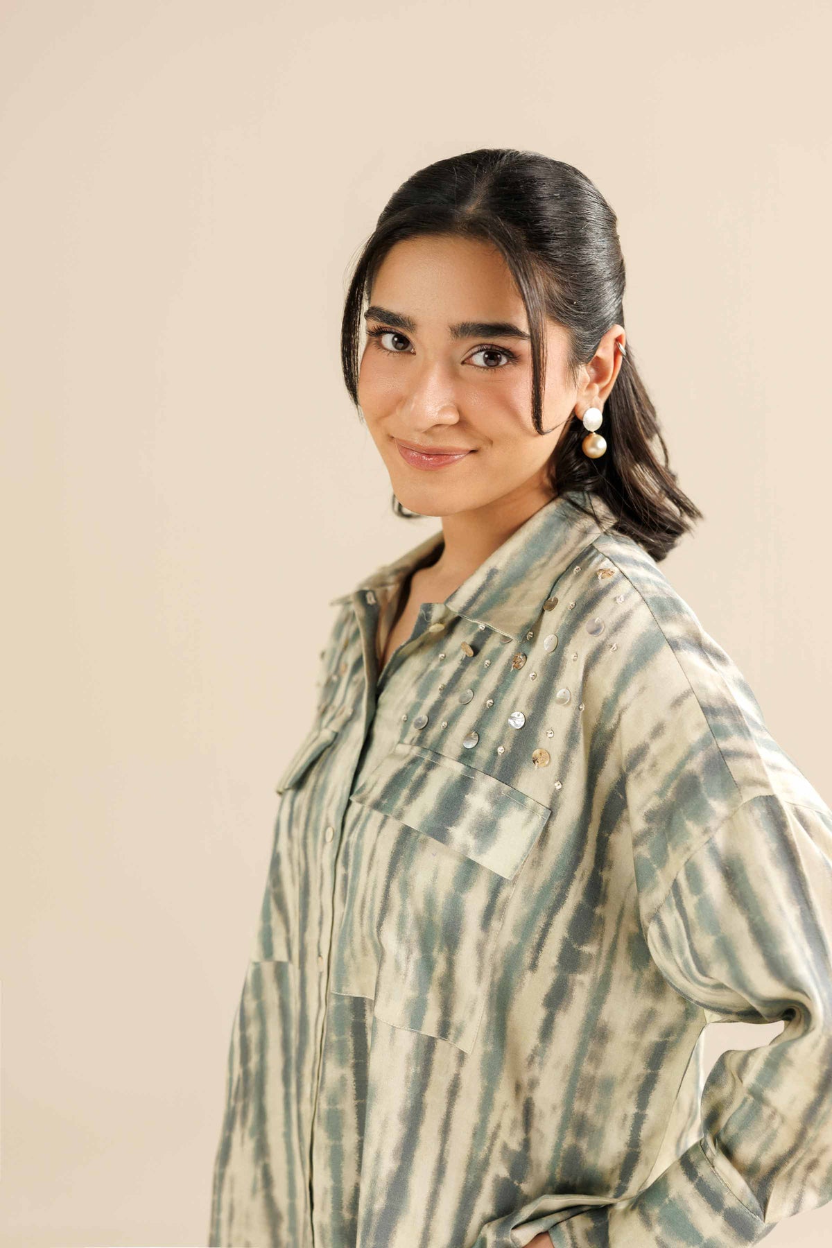 Nishat UK - Green Printed Sateen 2 Pieces ready to wear 