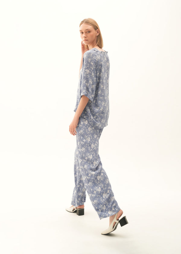 Printed Wide Leg Trousers - KOA