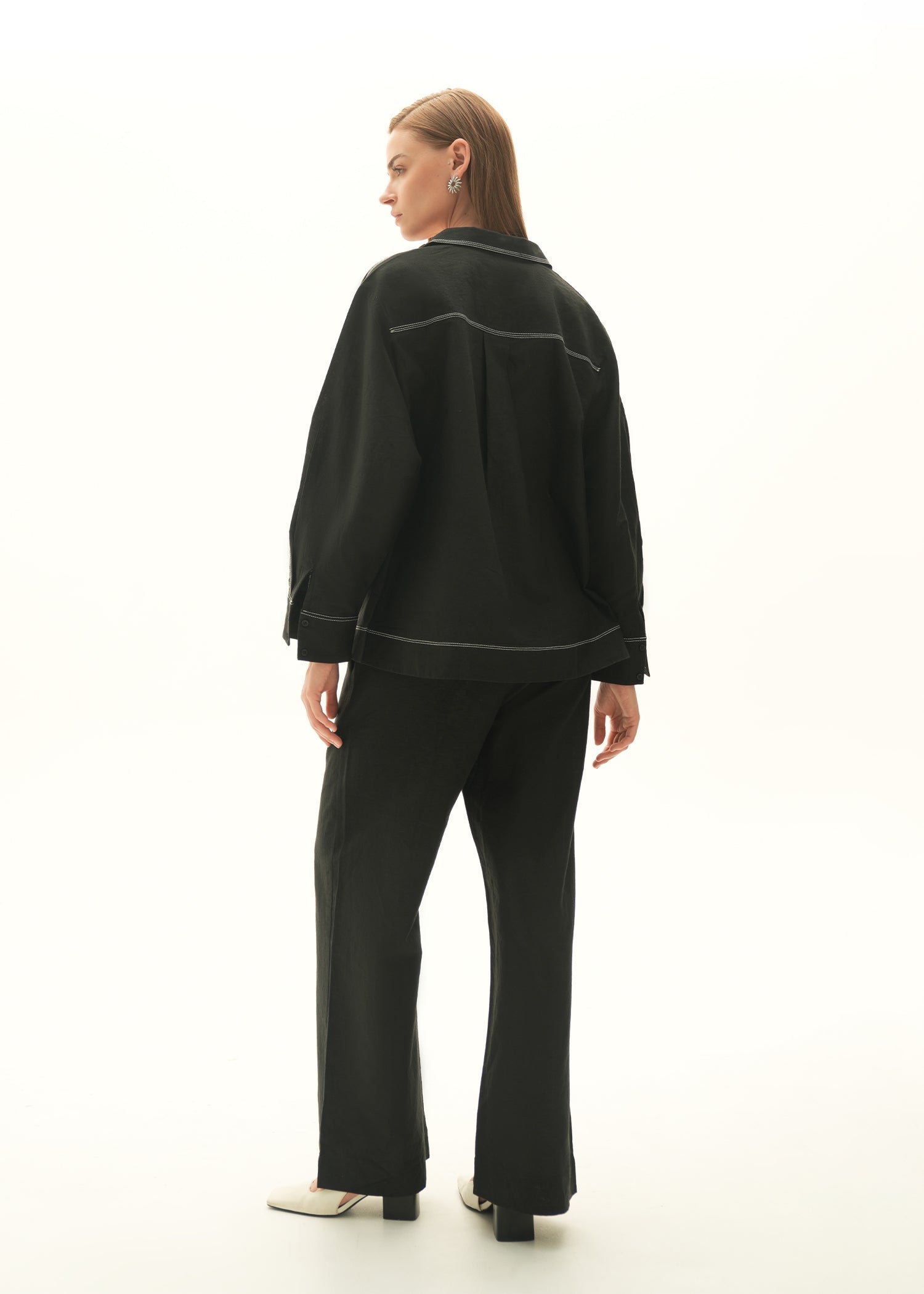 NishatUK - Black Solids Cotton 1-piece ready to wear Blouse