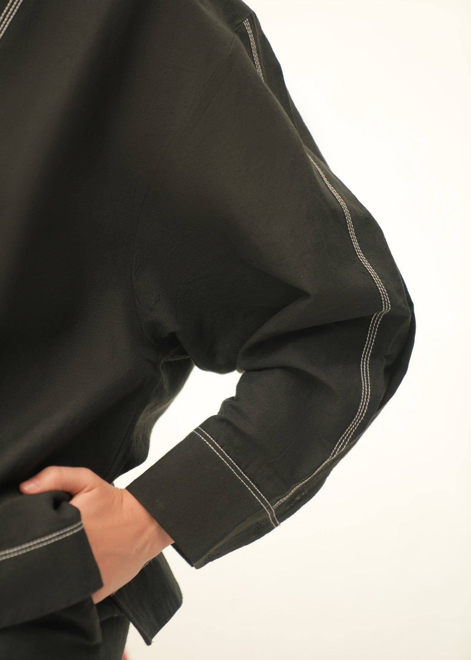 NishatUK - Black Solids Cotton 1-piece ready to wear Blouse