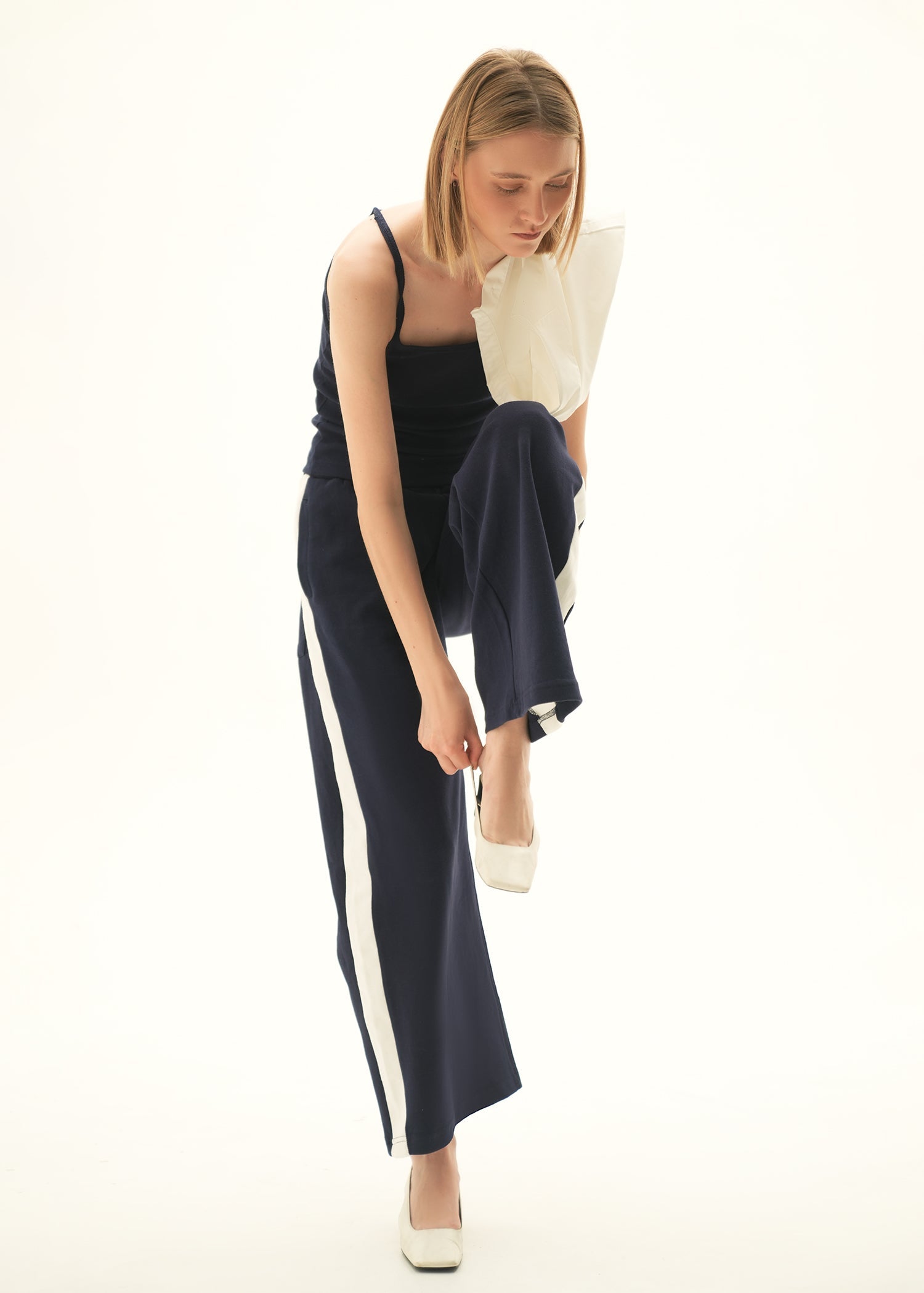 NishatUK - Blue Solids Cotton 1-piece ready to wear Trouser