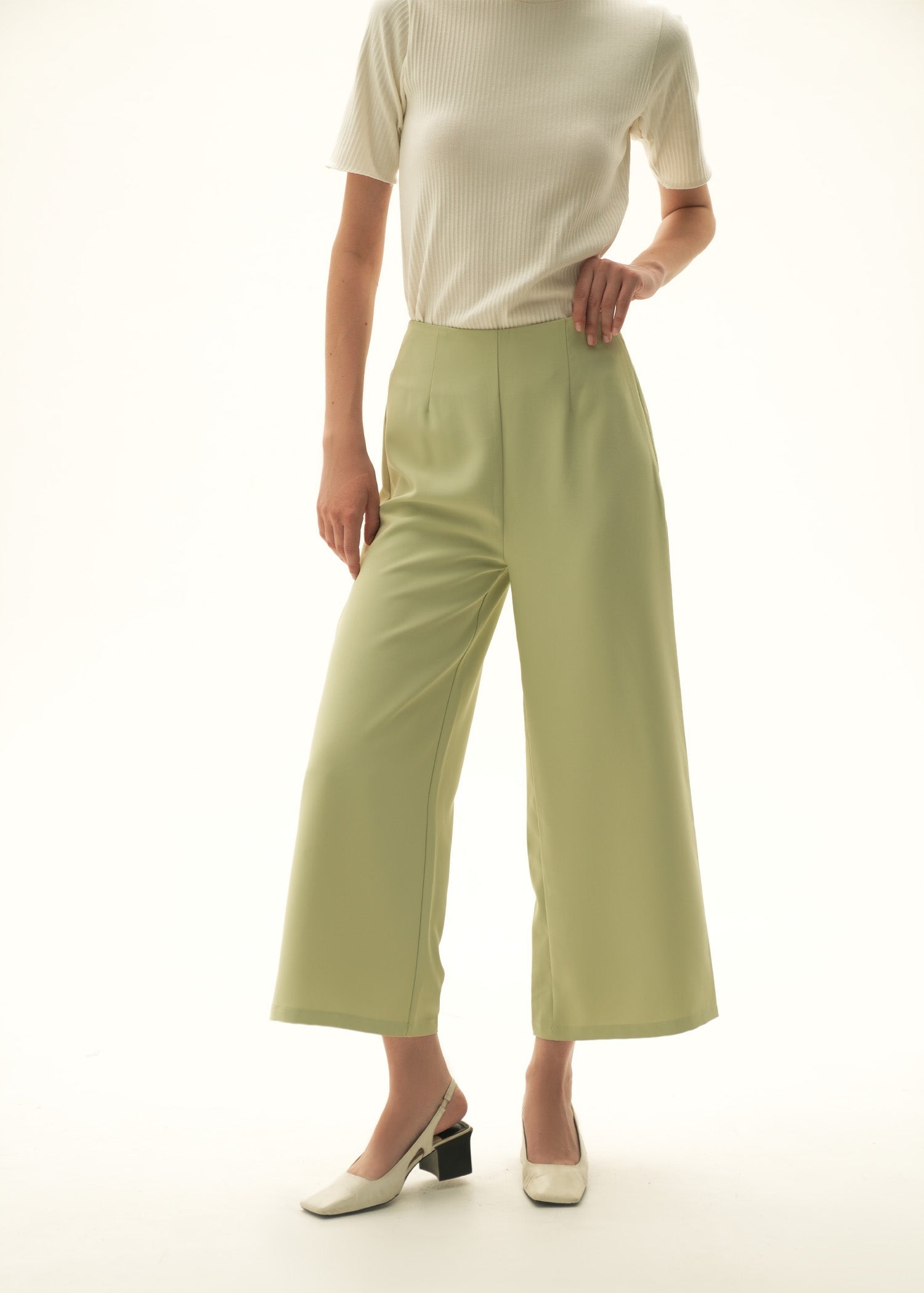 NishatUK - Green Solids Polyester 1-piece ready to wear Trouser