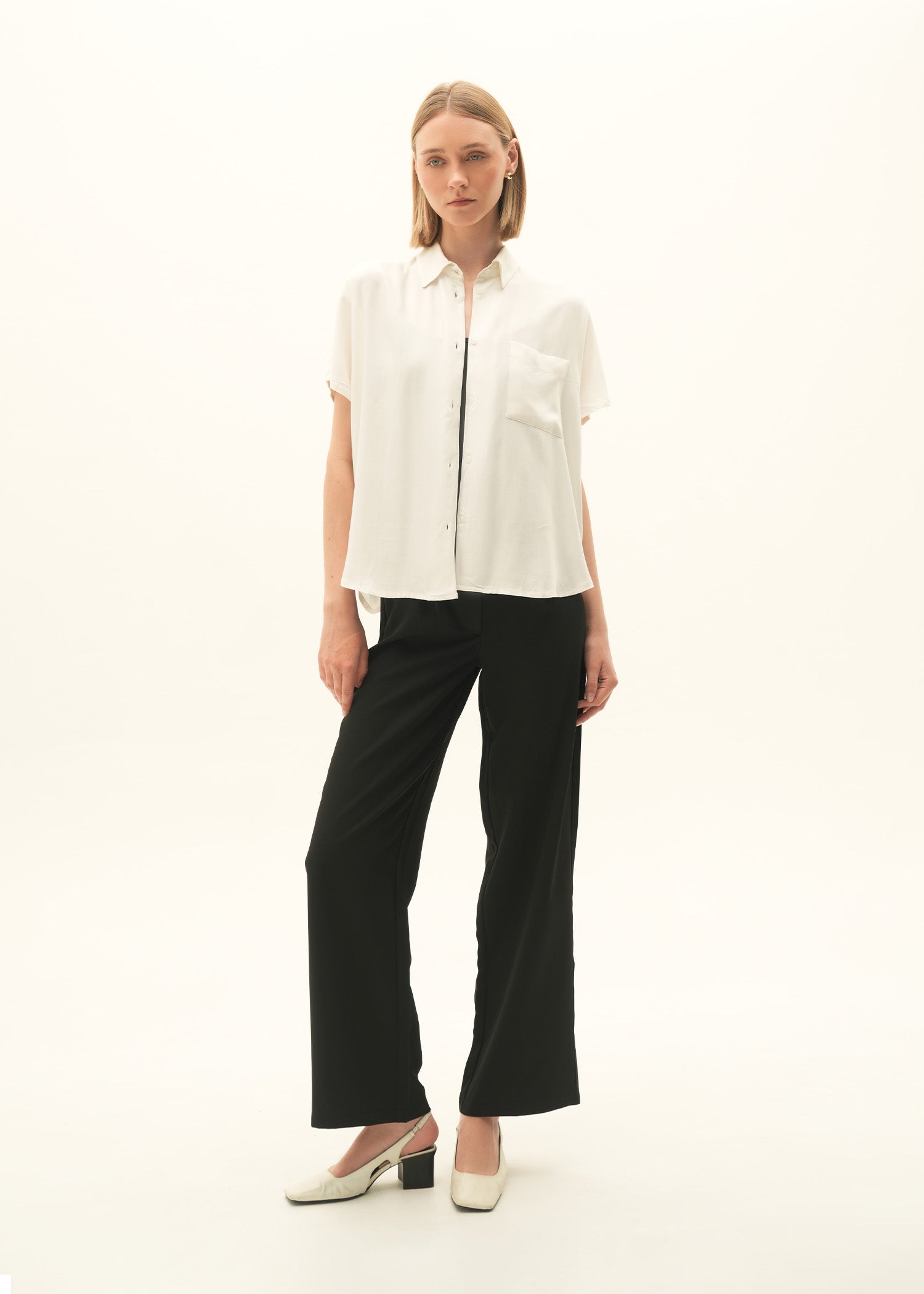 NishatUK - White Solids Viscose 1-piece ready to wear Shirt