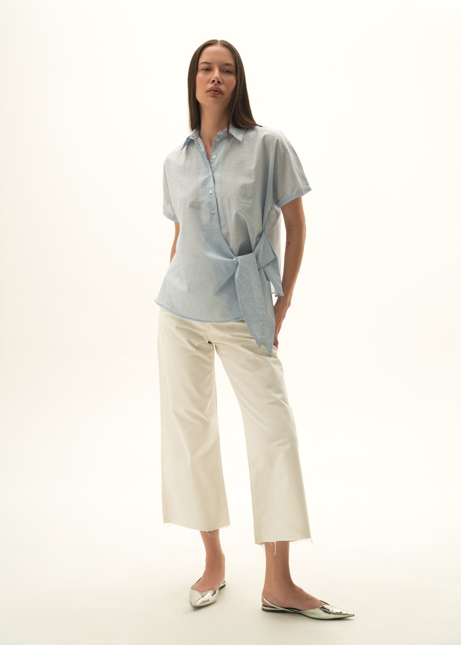 NishatUK - Blue Solids  Cotton 1-piece ready to wear Shirt