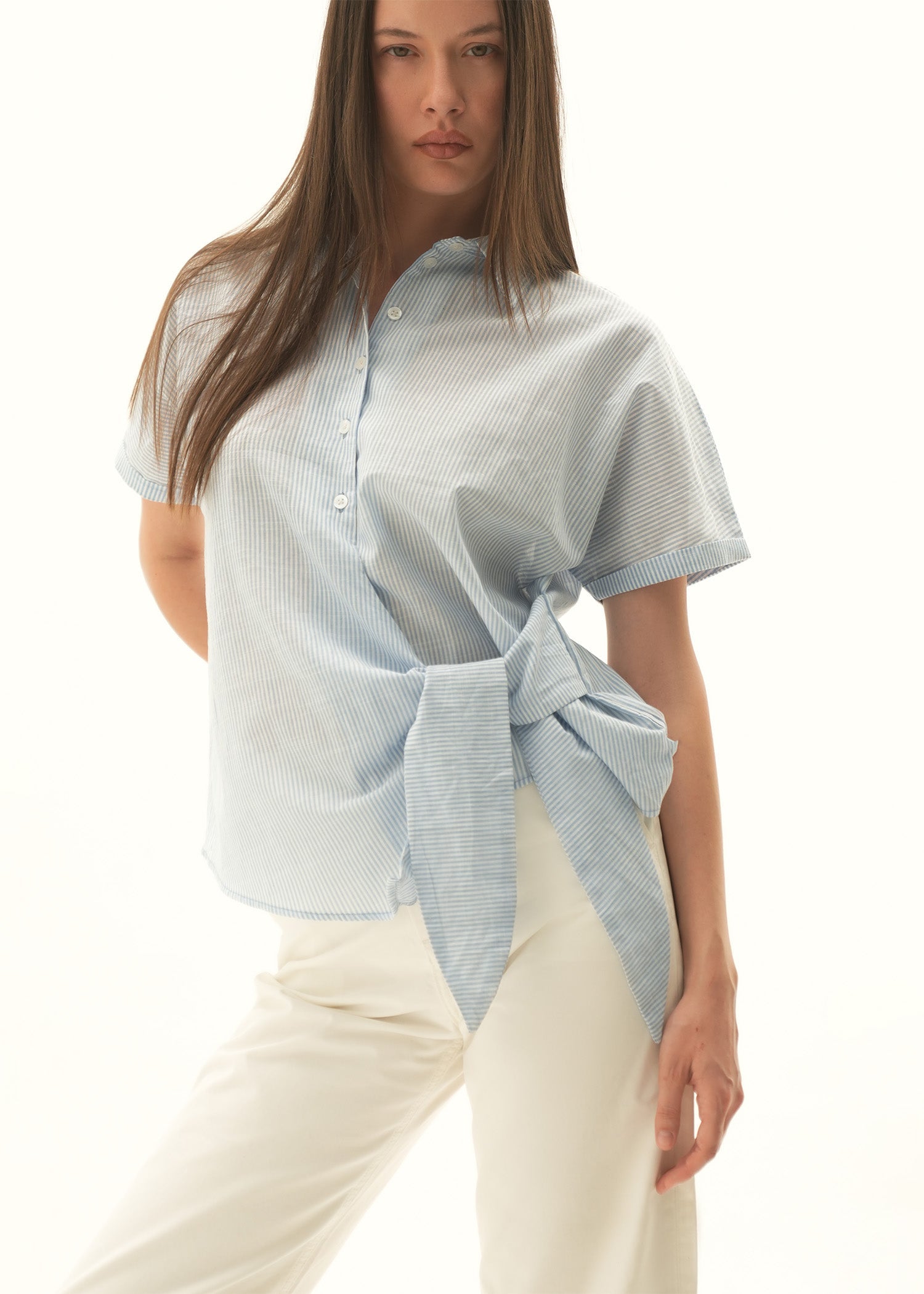 NishatUK - Blue Solids  Cotton 1-piece ready to wear Shirt
