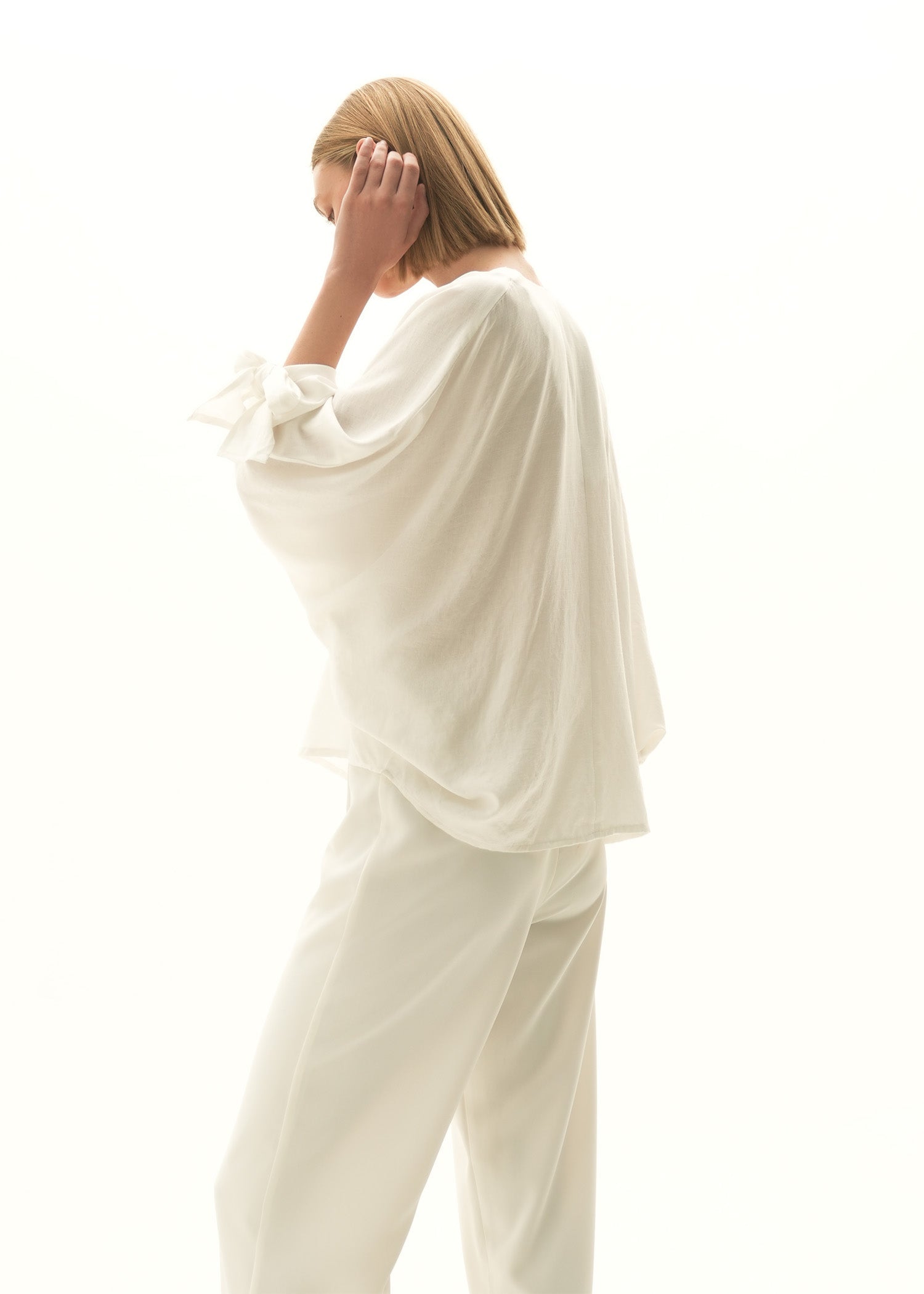 NishatUK - White Solids  Polyester 1-piece ready to wear Top