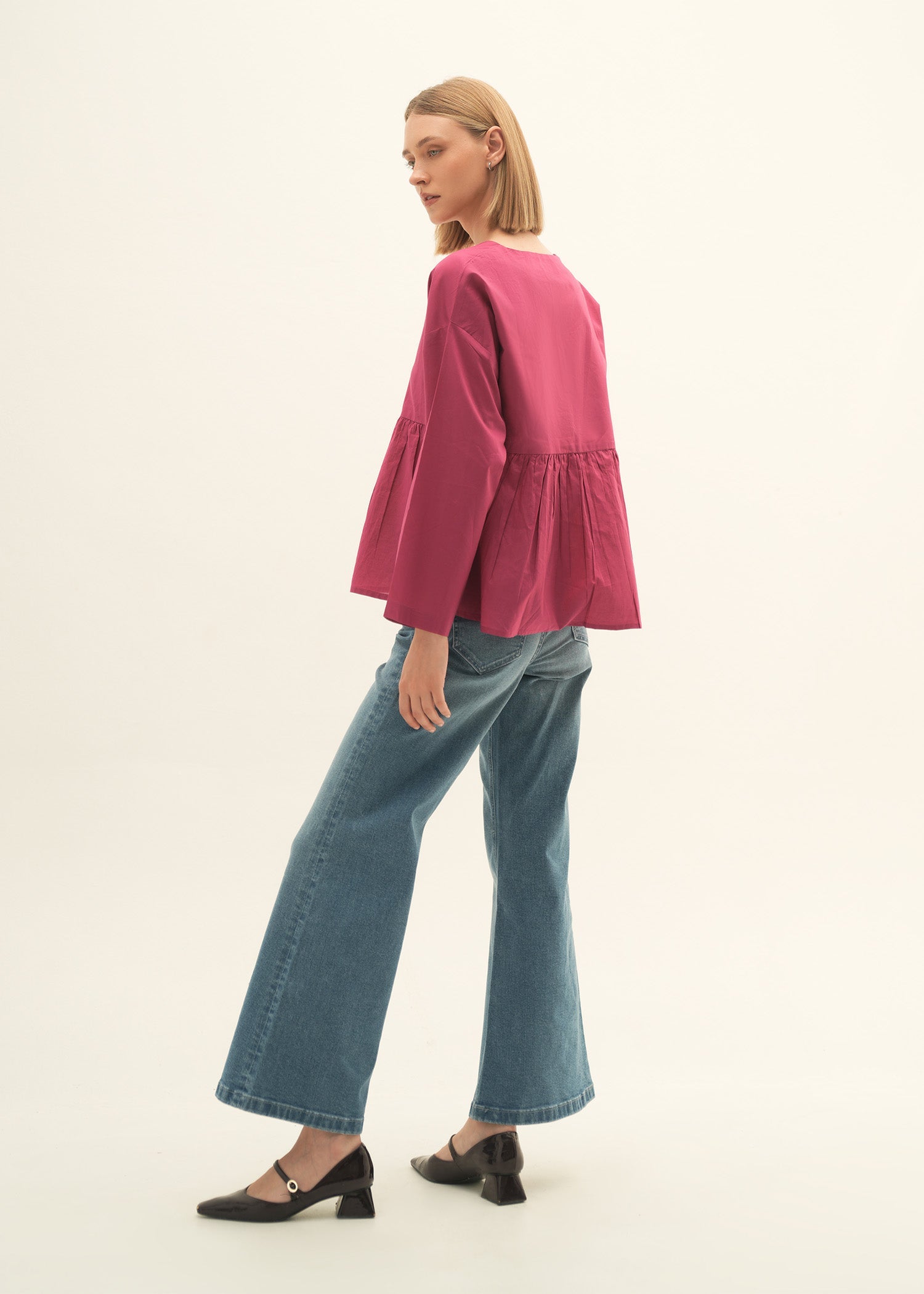 NishatUK - Magenta Solids  Cotton 1-piece ready to wear Top