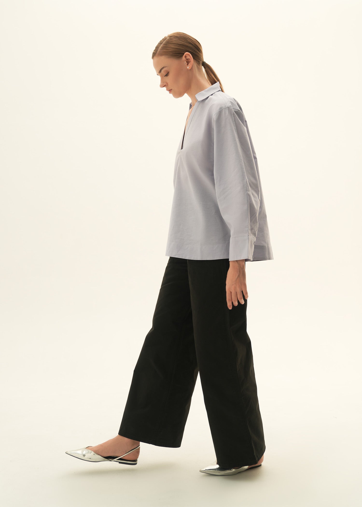 NishatUK - Purple Solids Cotton 1-piece ready to wear Blouse