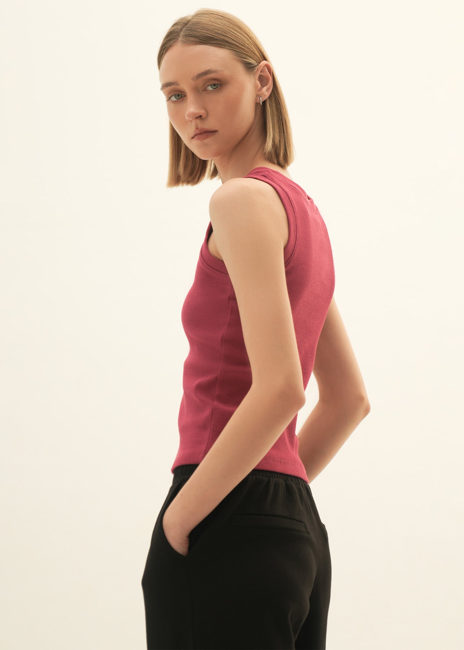NishatUK - Magenta Solids Cotton 1-piece ready to wear Vest