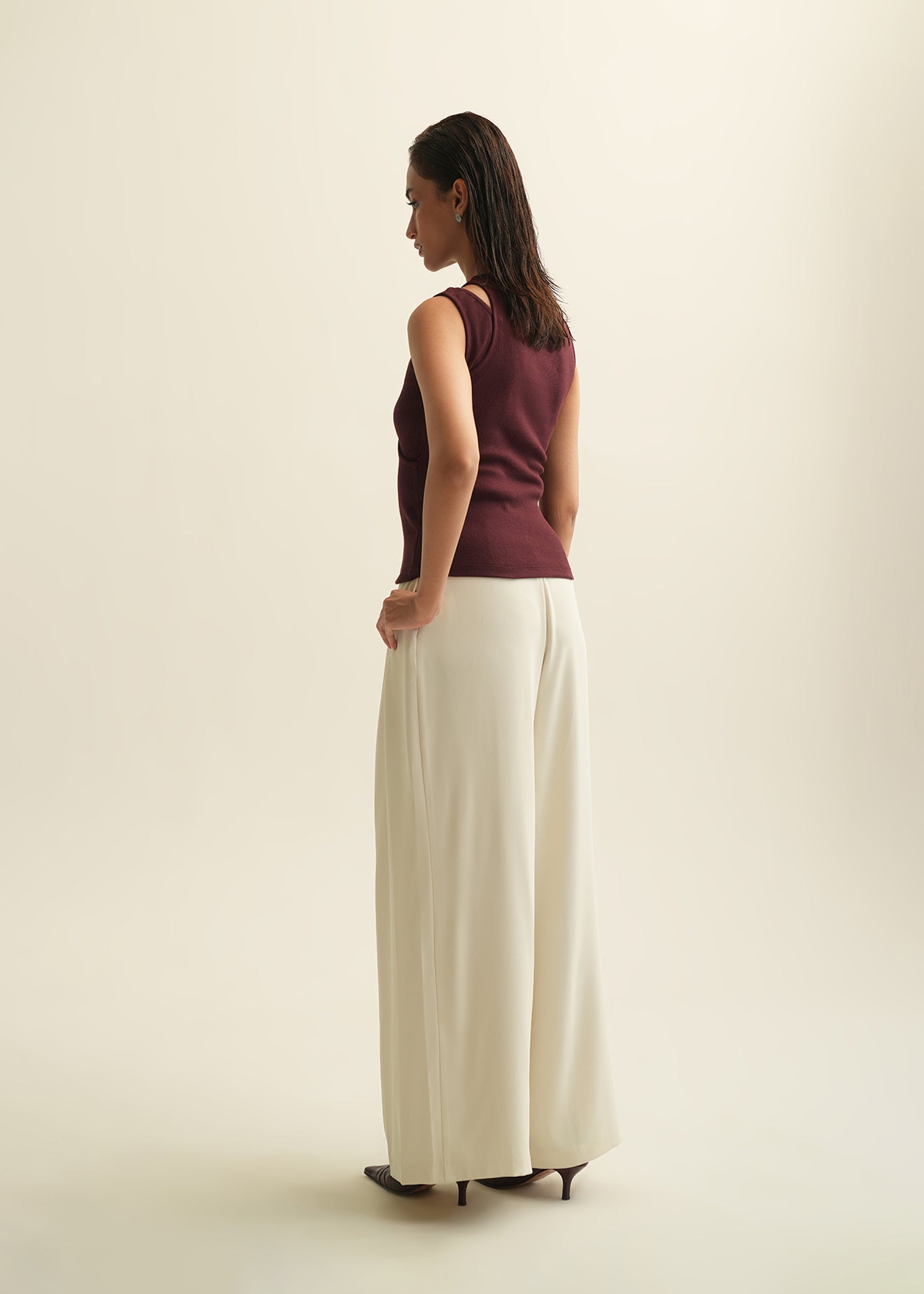 NishatUK - Maroon Solids Cotton 1-piece ready to wear Top