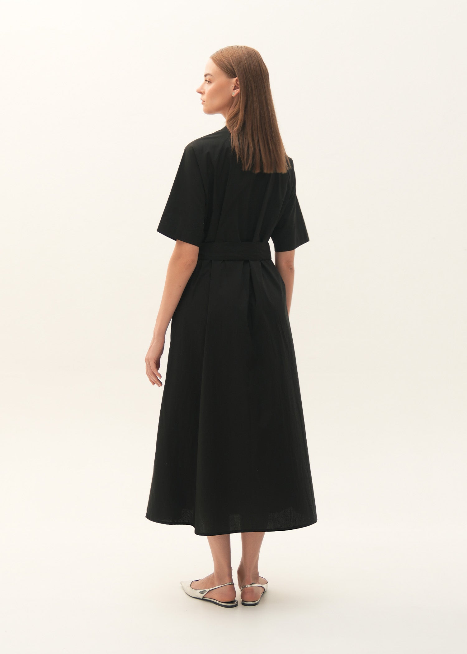 NishatUK - Black Solids  Cotton 1-piece ready to wear Long Dress
