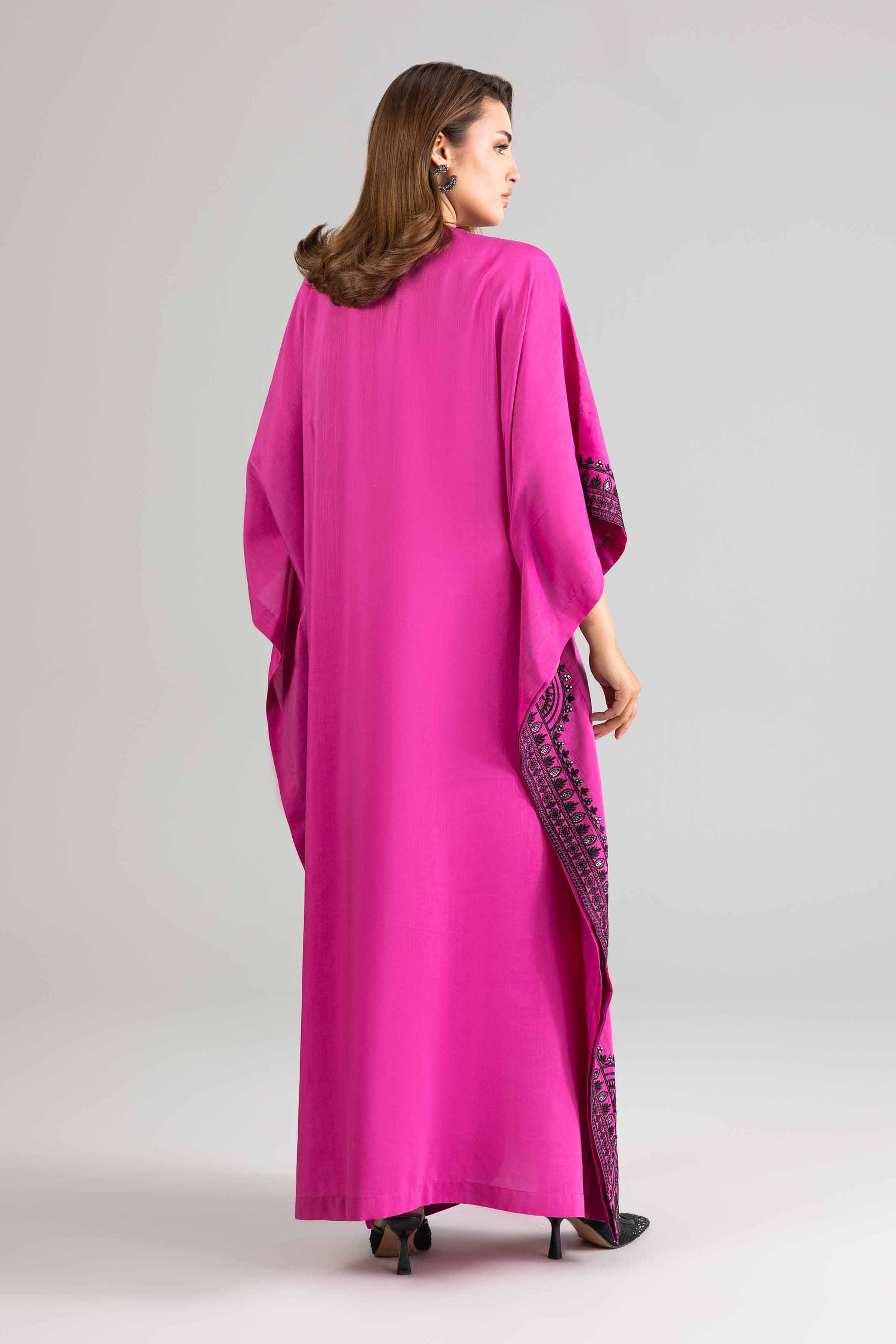 Nishat UK - Pink Embroidered Silk 1-piece ready to wear long dress