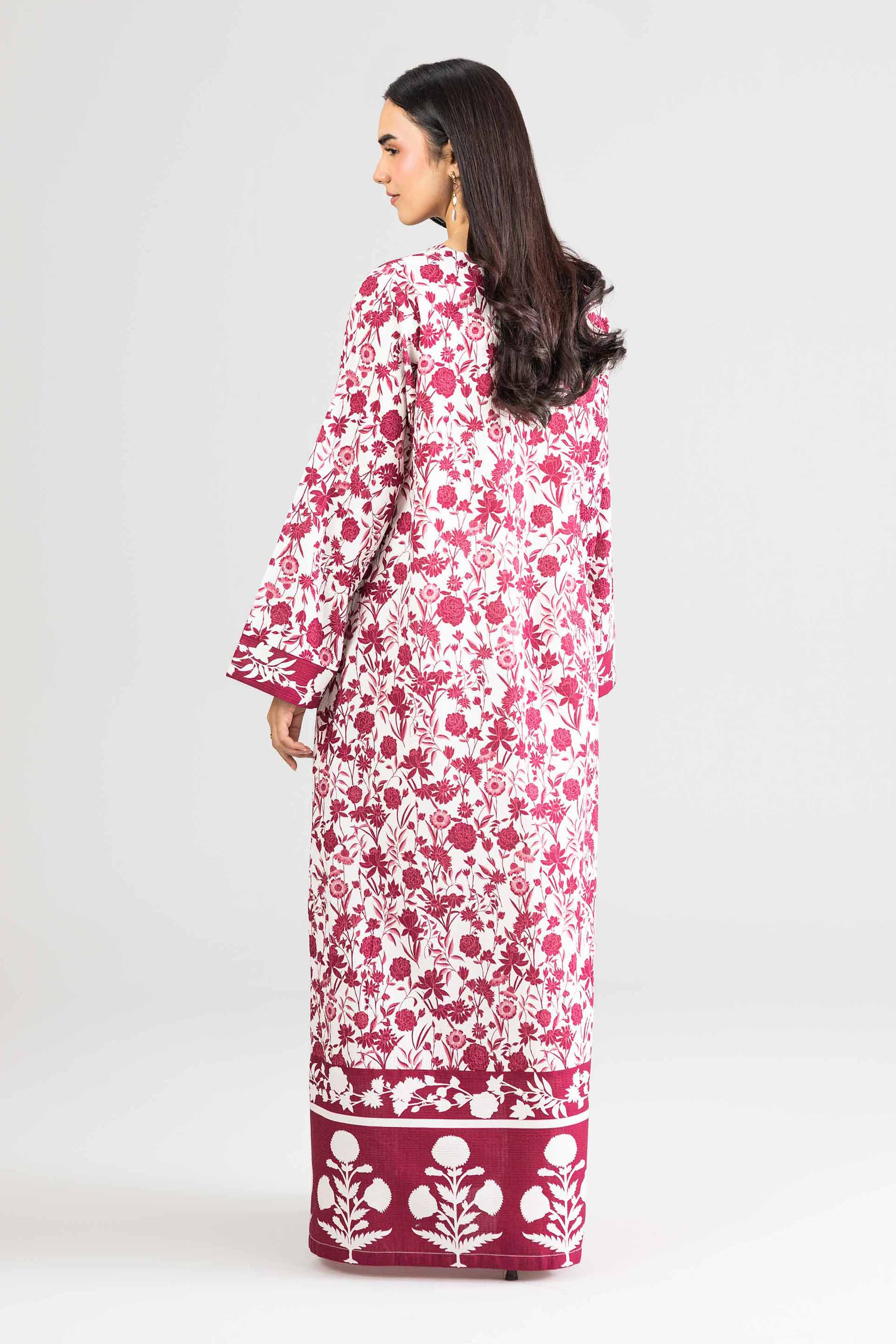 Nishat UK - Off white  Printed Seer Sucker 1-piece ready to wear Long dress