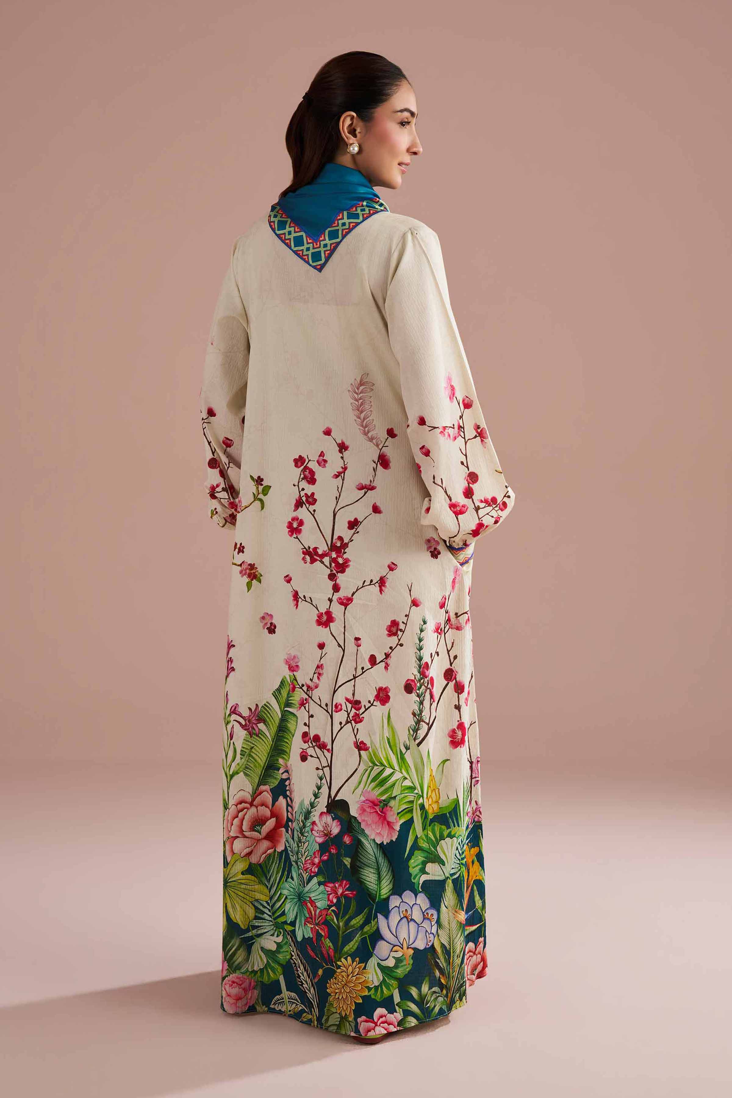 NishatUK - Off white Printed Seer Sucker 2-piece ready to wear Dress