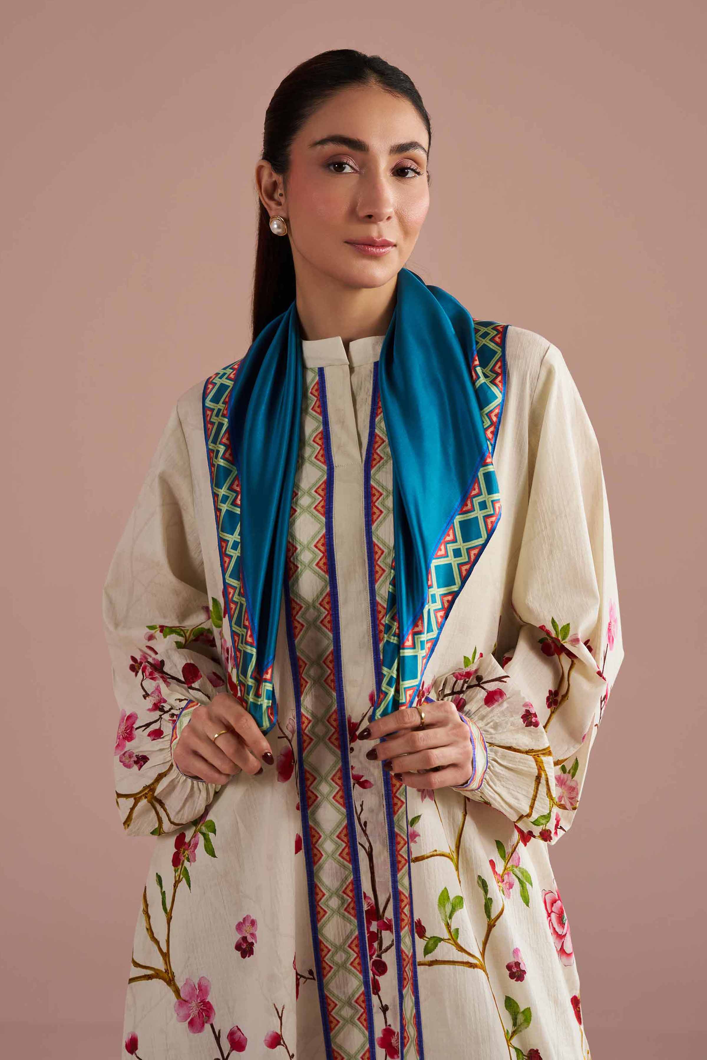 NishatUK - Off white Printed Seer Sucker 2-piece ready to wear Dress