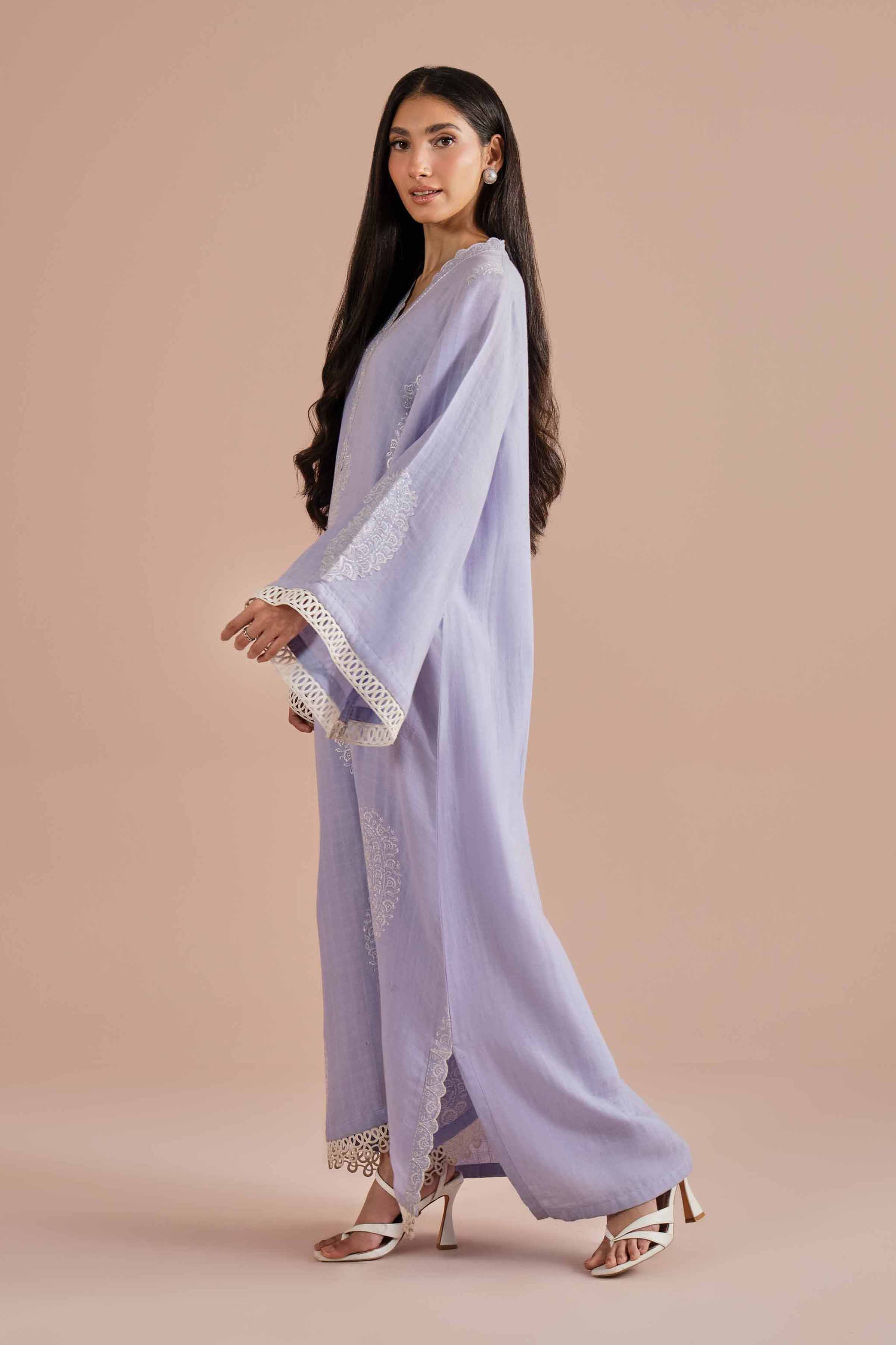 NishatUK - Purple Embroidered Dobby 1-piece ready to wear Shirt