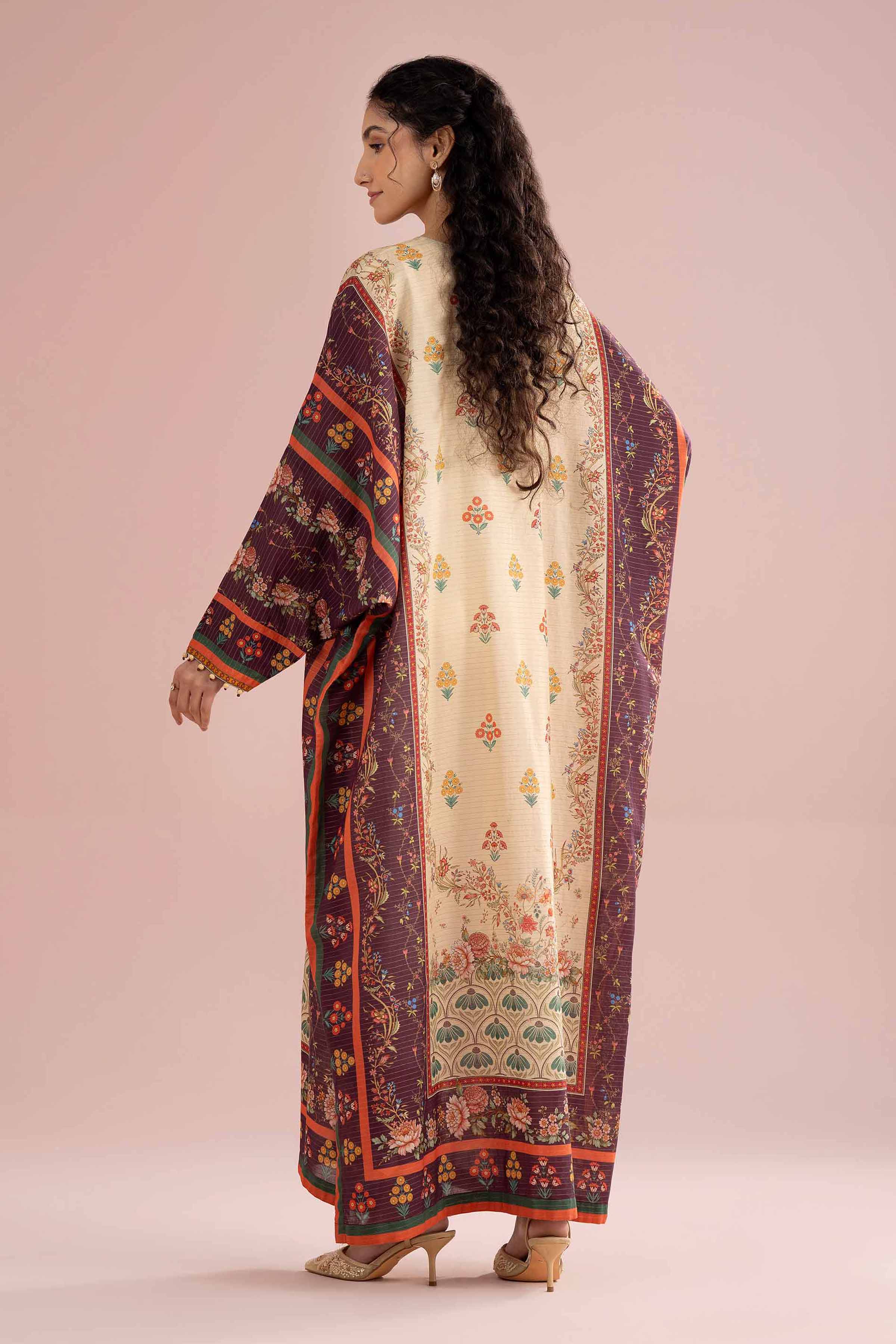 NishatUK - Beige Printed Lawn 1-piece ready to wear Shirt