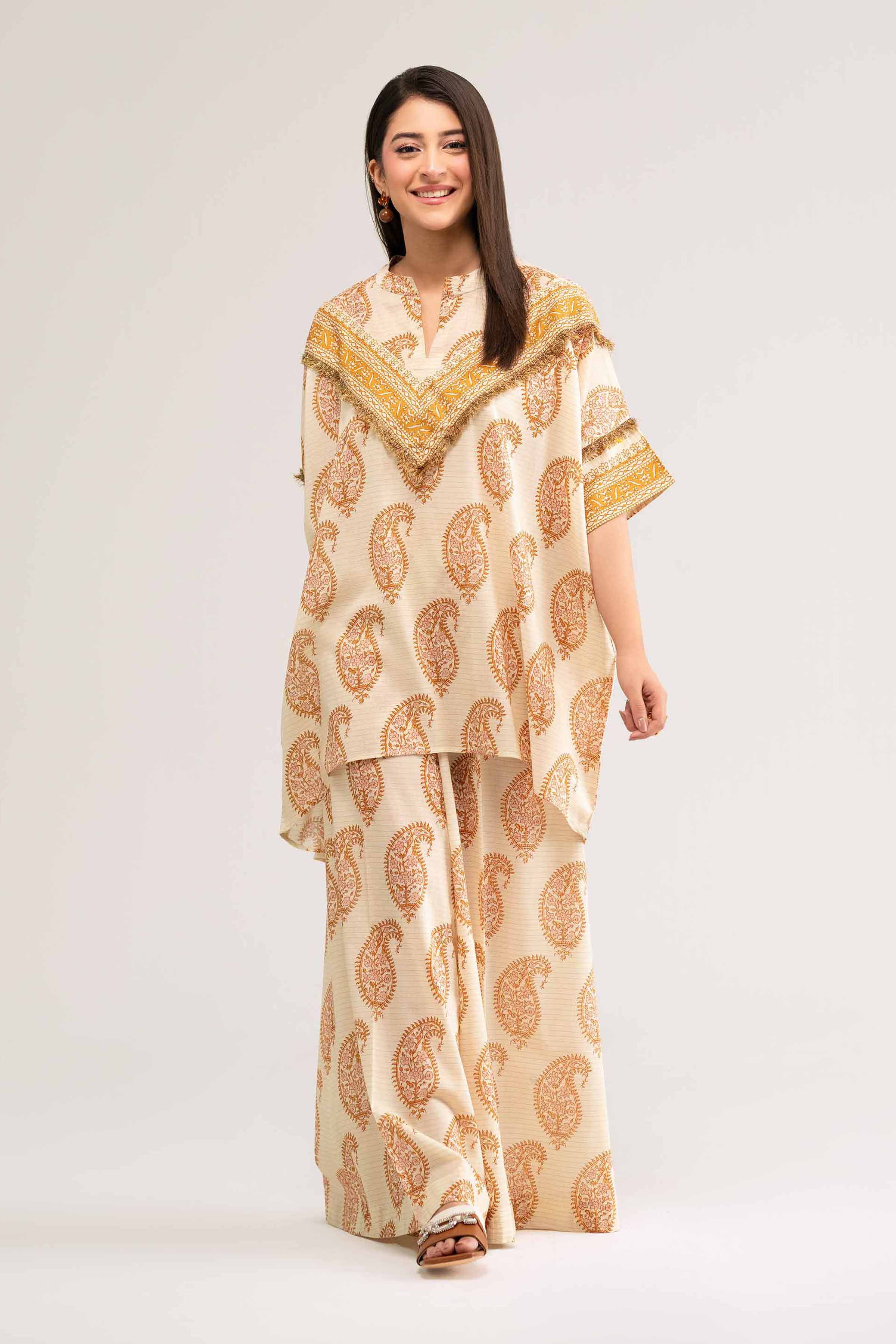 NishatUK - Brown Printed Lawn 2-piece ready to wear Dress