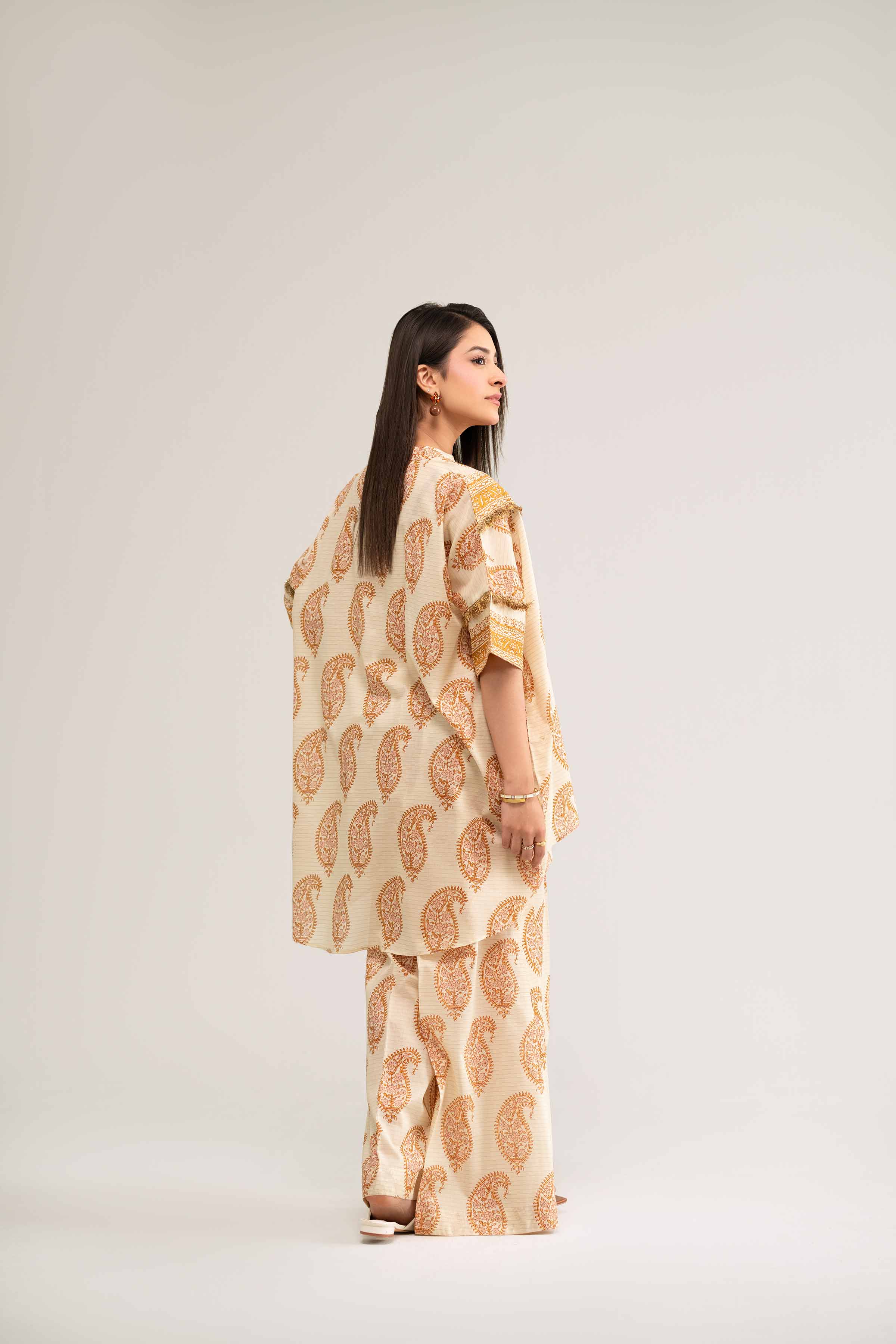 NishatUK - Brown Printed Lawn 2-piece ready to wear Dress