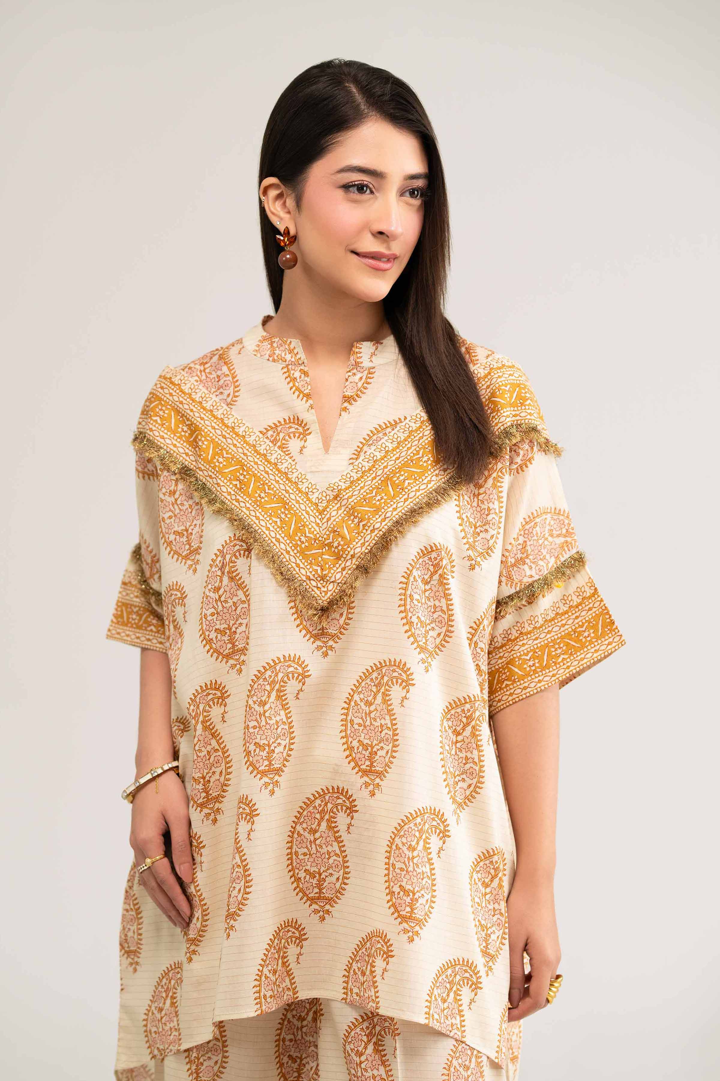 NishatUK - Brown Printed Lawn 2-piece ready to wear Dress