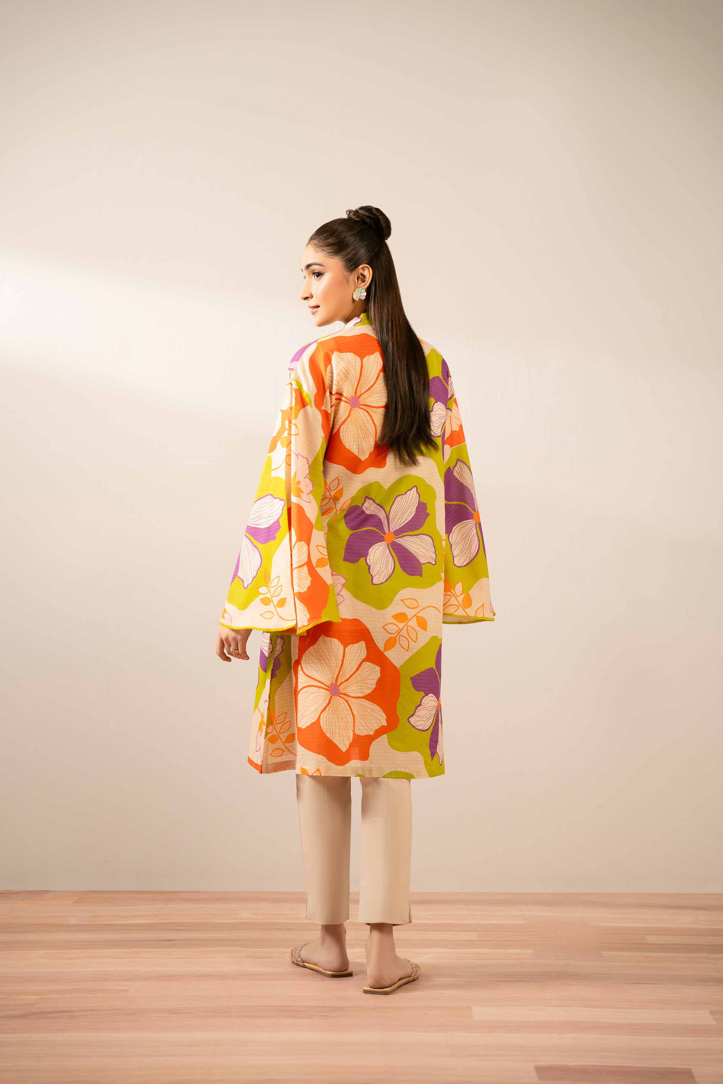 NishatUK - Off White Printed  Lawn 1-piece ready to wear Tunic
