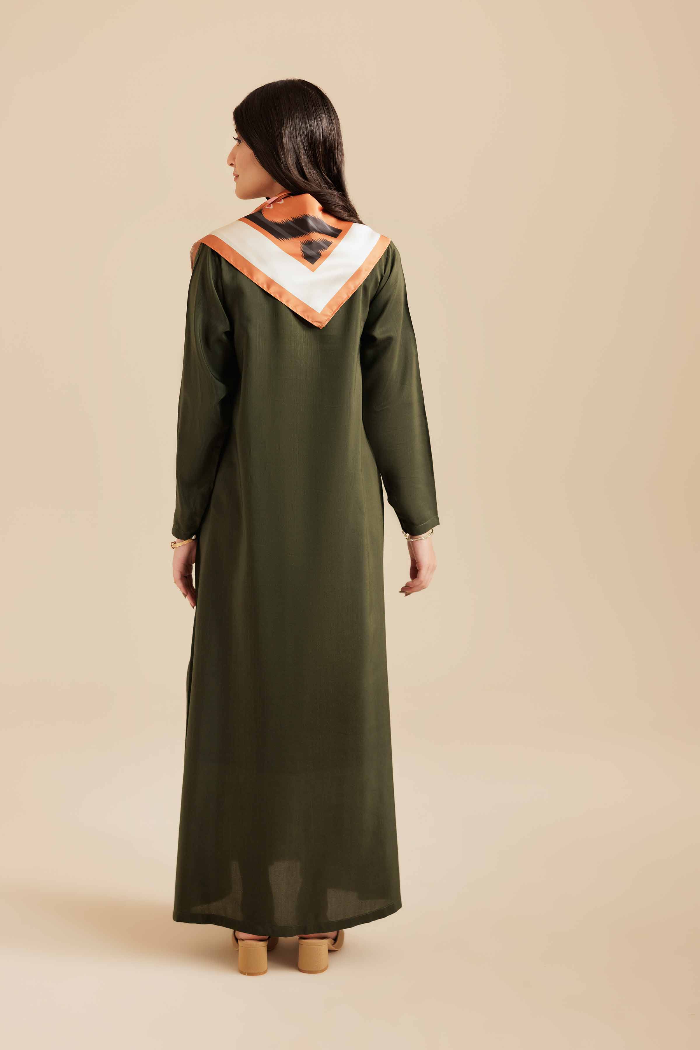 NishatUK - Green Embroidered Silk 2-piece ready to wear Dress