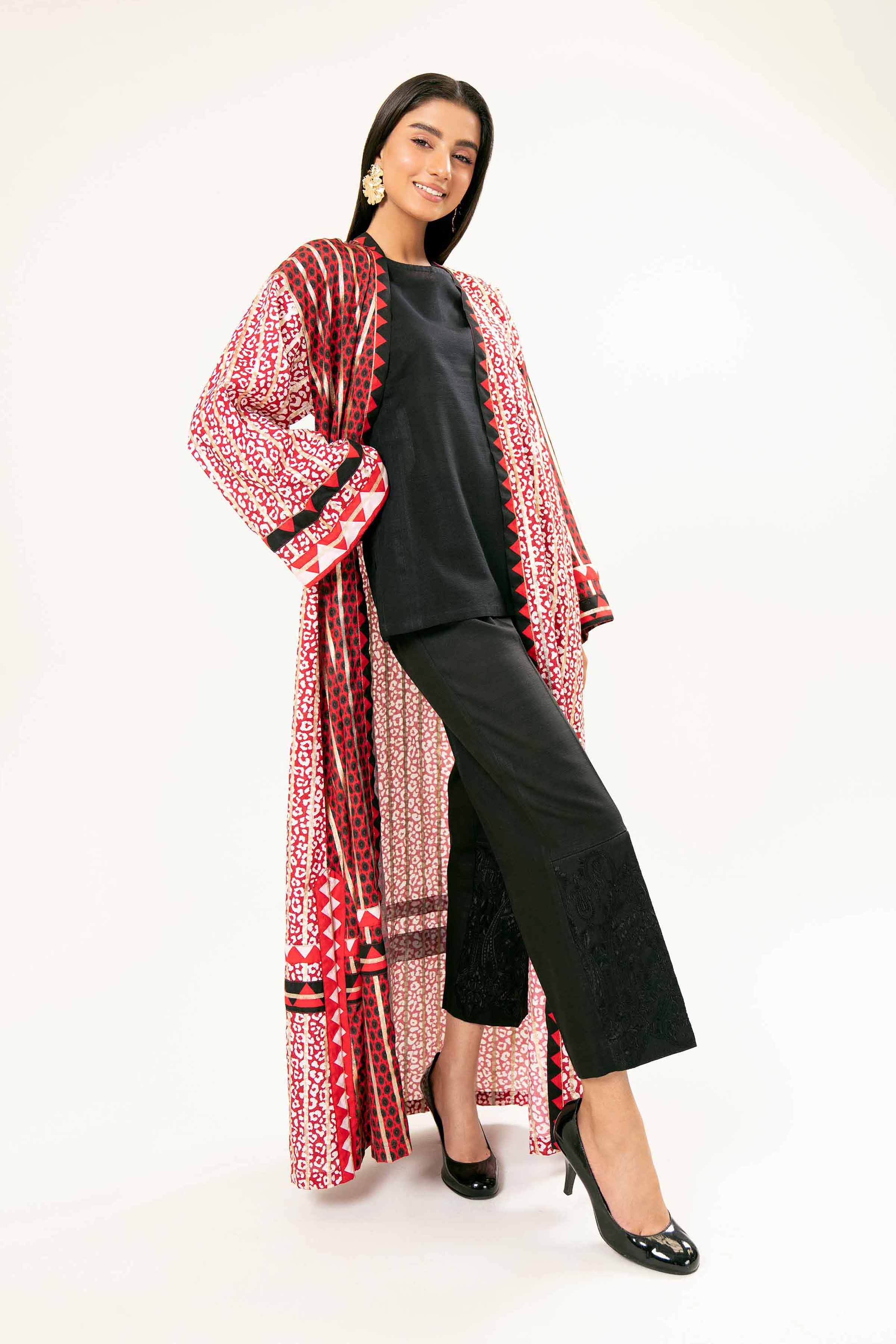 NishatUK - Brown Printed  Monar Gold 1-piece ready to wear Gown