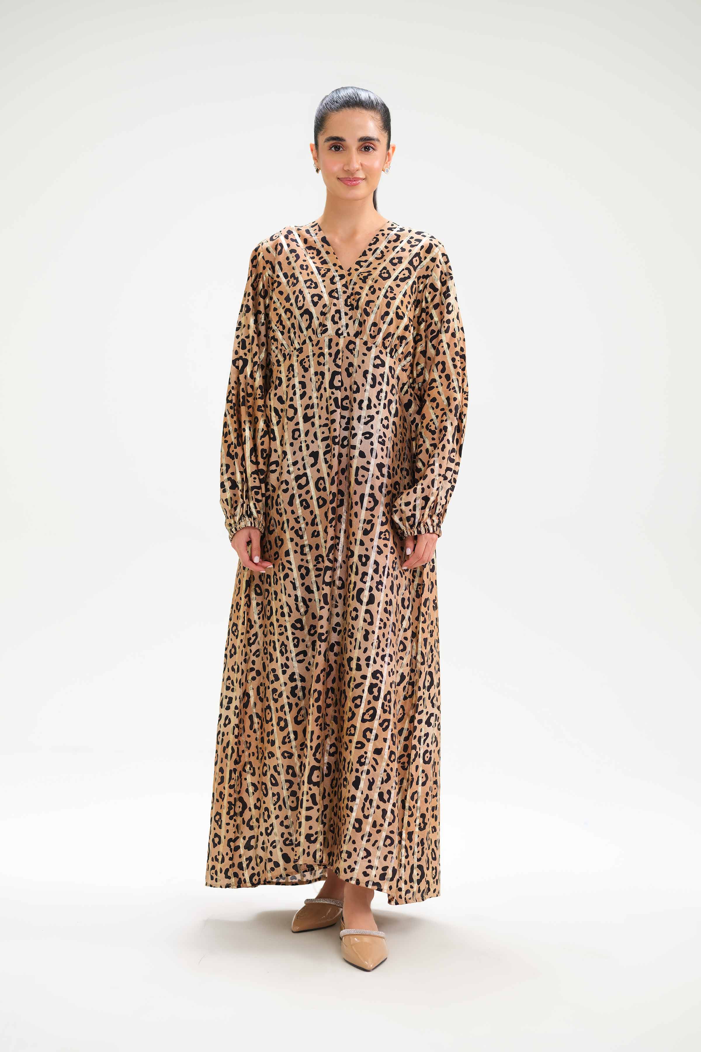 NishatUK - Brown Printed  Monar Gold 1-piece ready to wear Dress