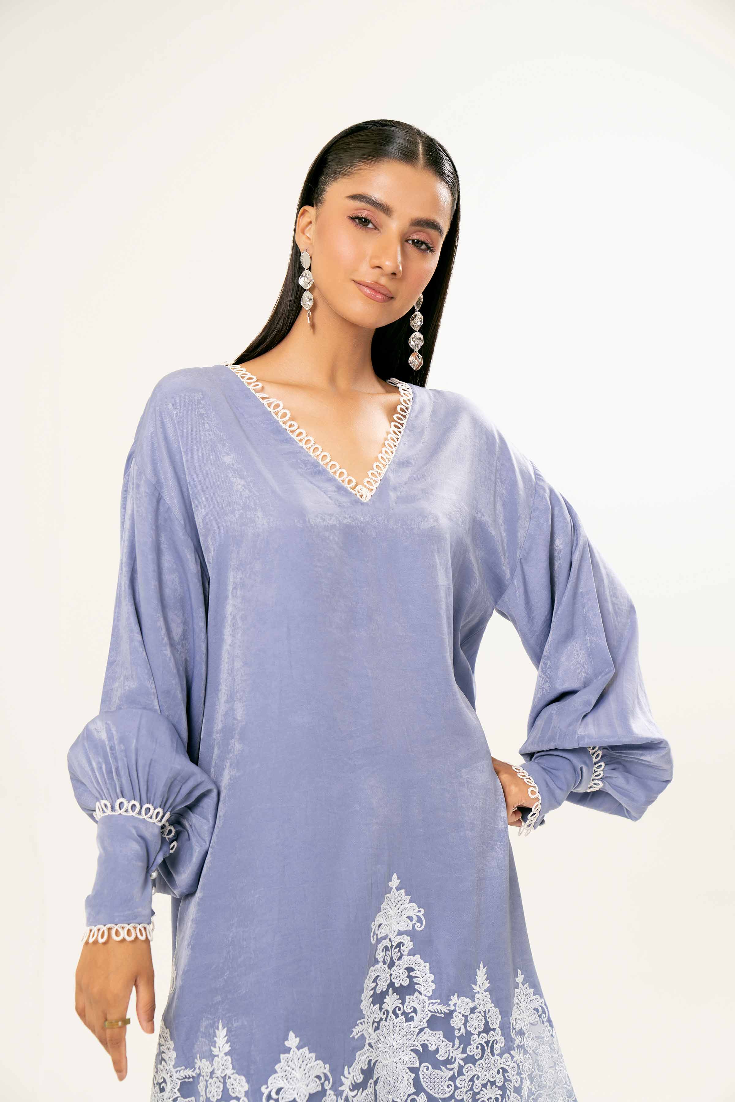 NishatUK - Brown Embroidered   Yarn Dyed 2-piece ready to wear Dress